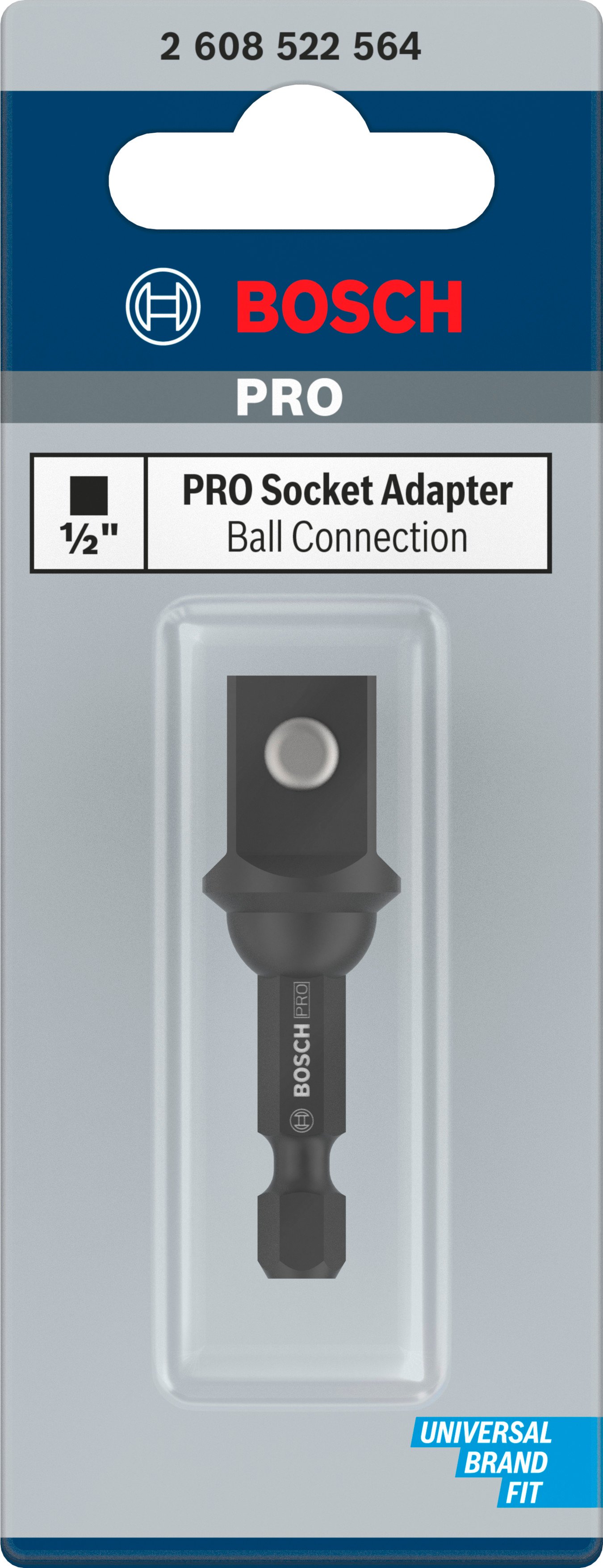 Bosch Accessoires PRO Socket Adapter met kogelaansluiting | 1/2" | 50 mm - 2608522564