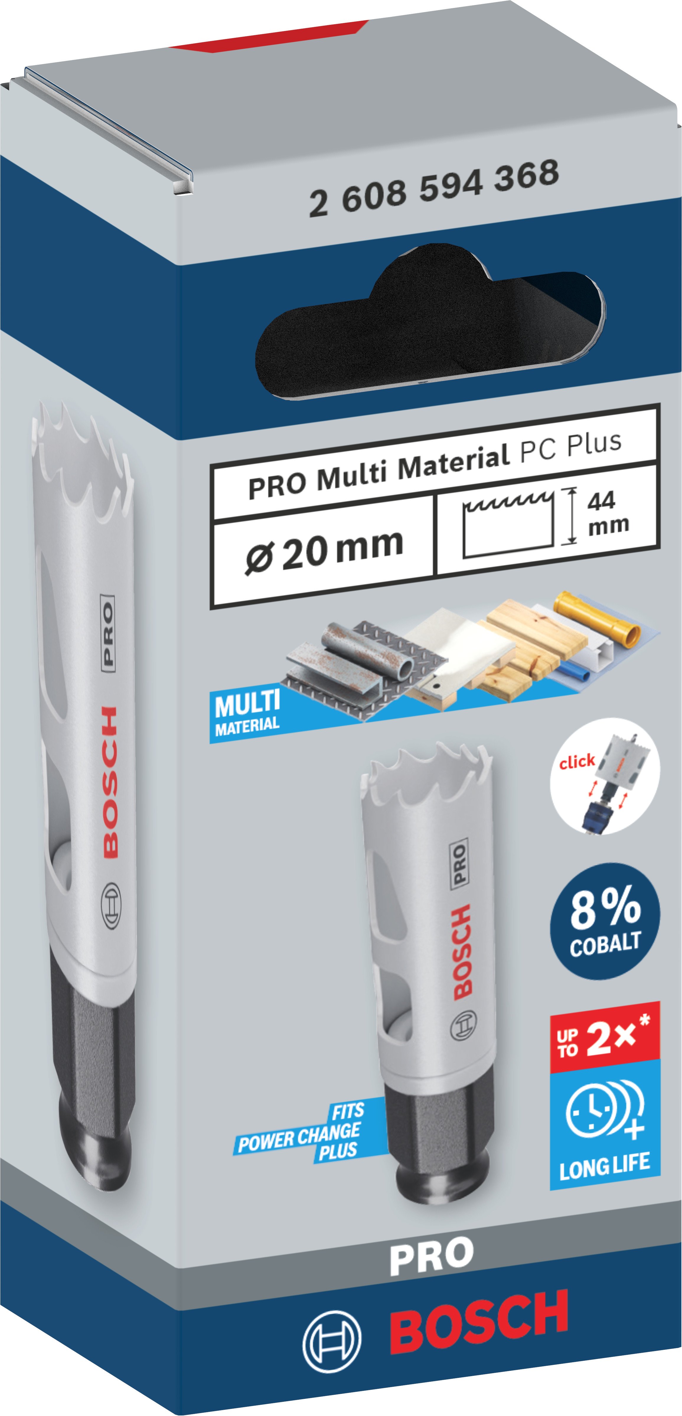Bosch Accessoires PRO Multi Material PC Plus gatzaag | 20 mm - 2608594368