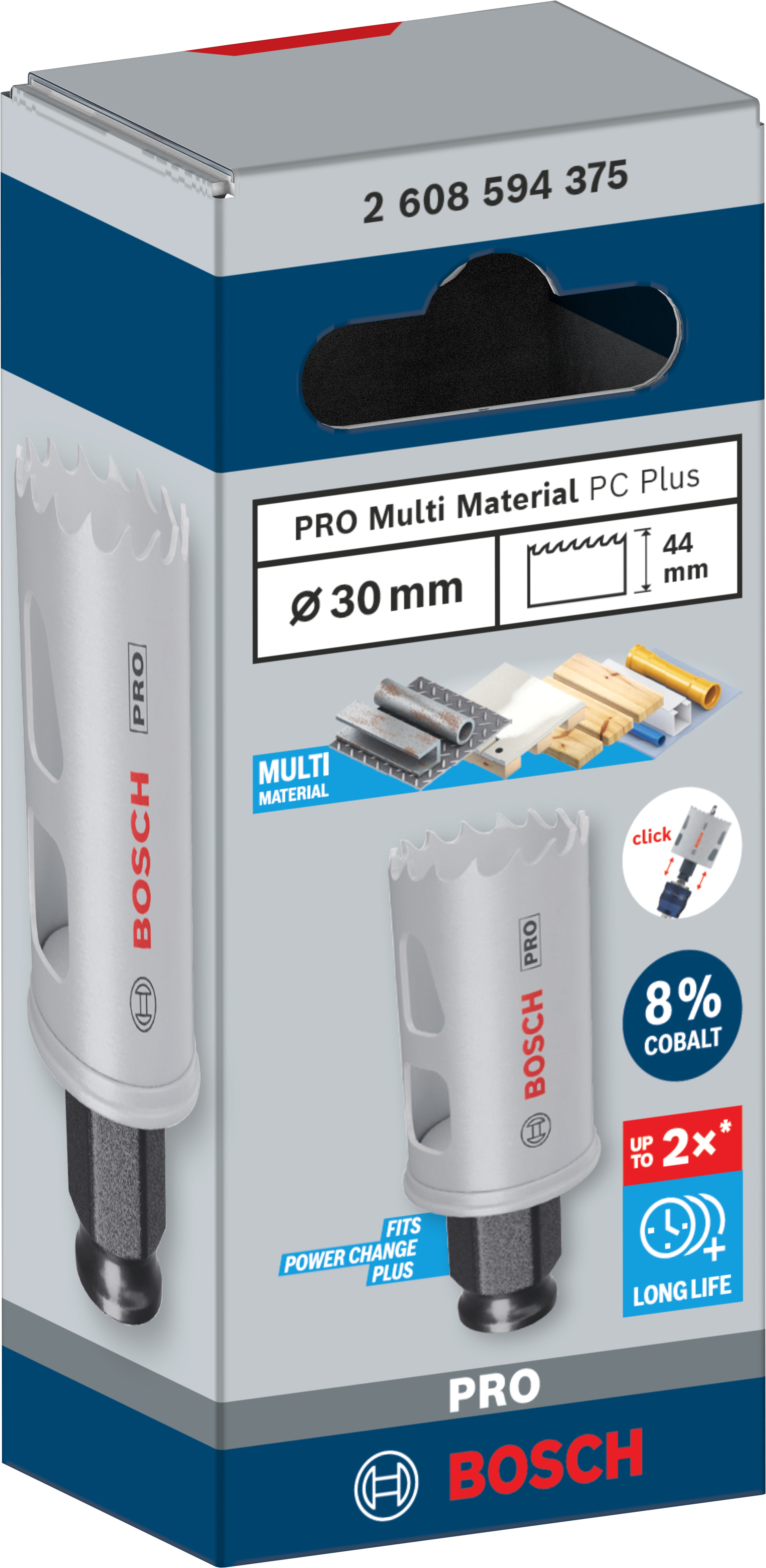 Bosch Accessoires PRO Multi Material PC Plus gatzaag | 30 mm - 2608594375