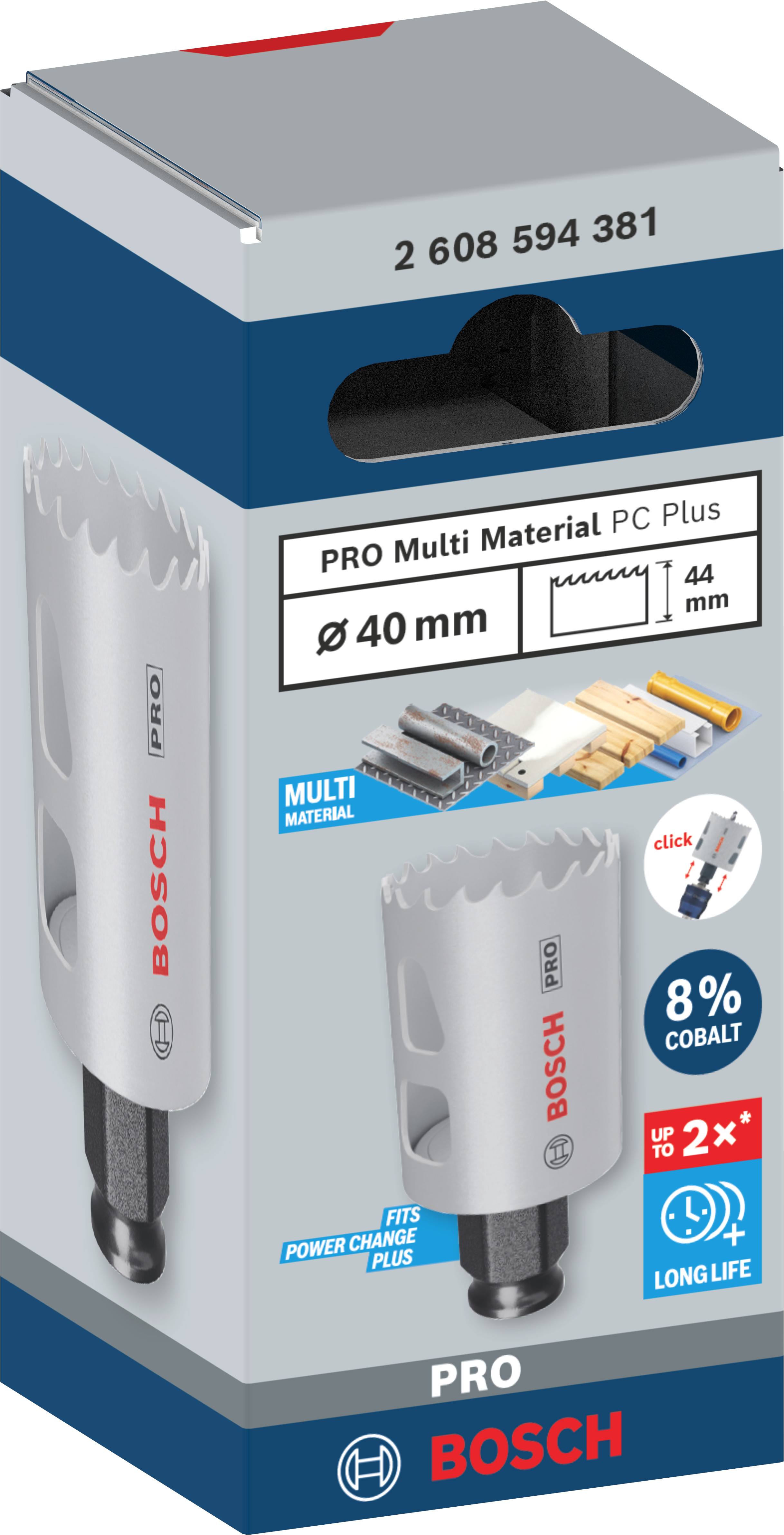 Bosch Accessoires PRO Multi Material PC Plus gatzaag | 40 mm - 2608594381