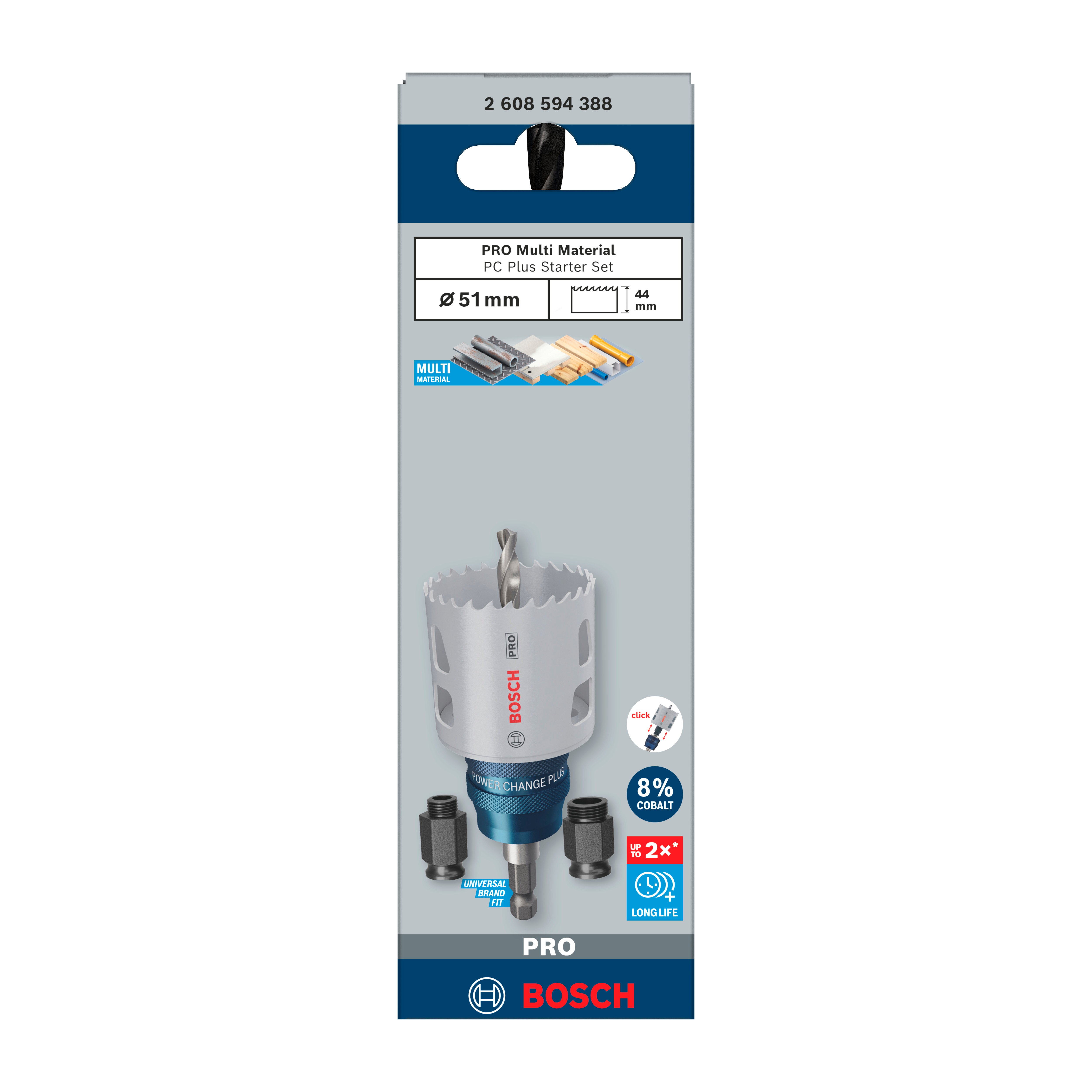 Bosch Accessoires PRO Multi Material PC Plus startpakket | 51 mm | 5 stuks - 2608594388