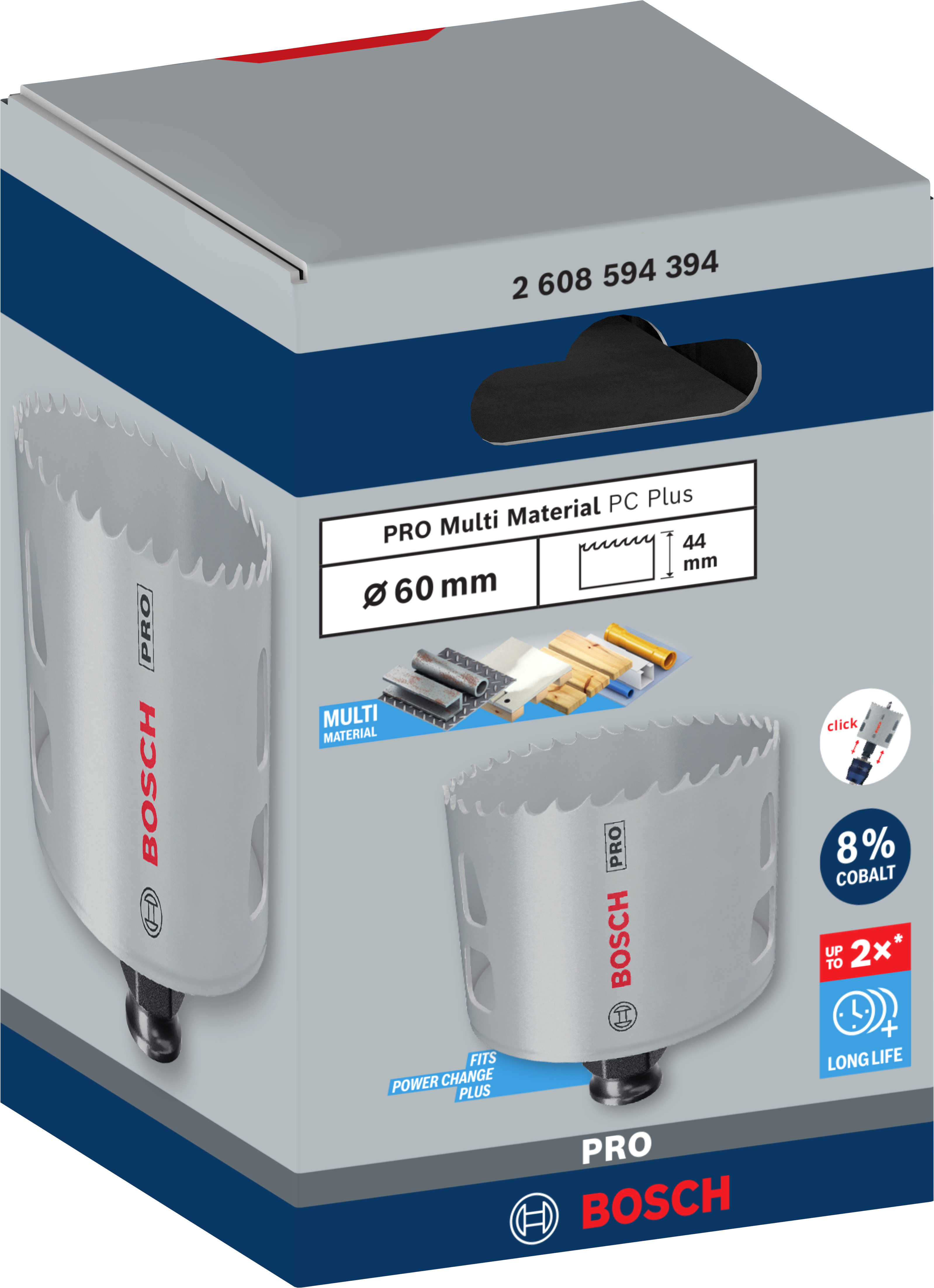 Bosch Accessoires PRO Multi Material PC Plus gatzaag | 60 mm - 2608594394