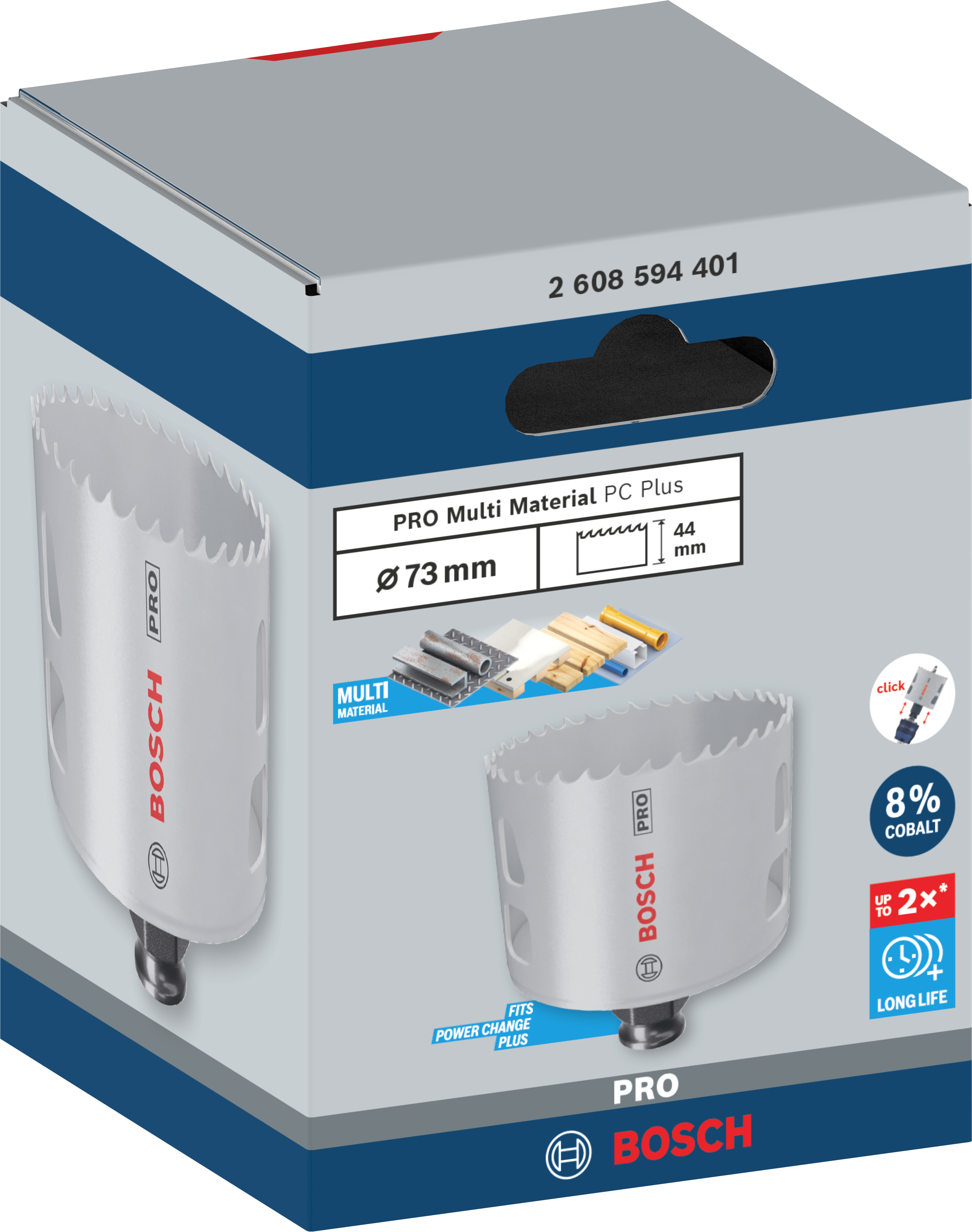 Bosch Accessoires PRO Multi Material PC Plus gatzaag | 73 mm - 2608594401