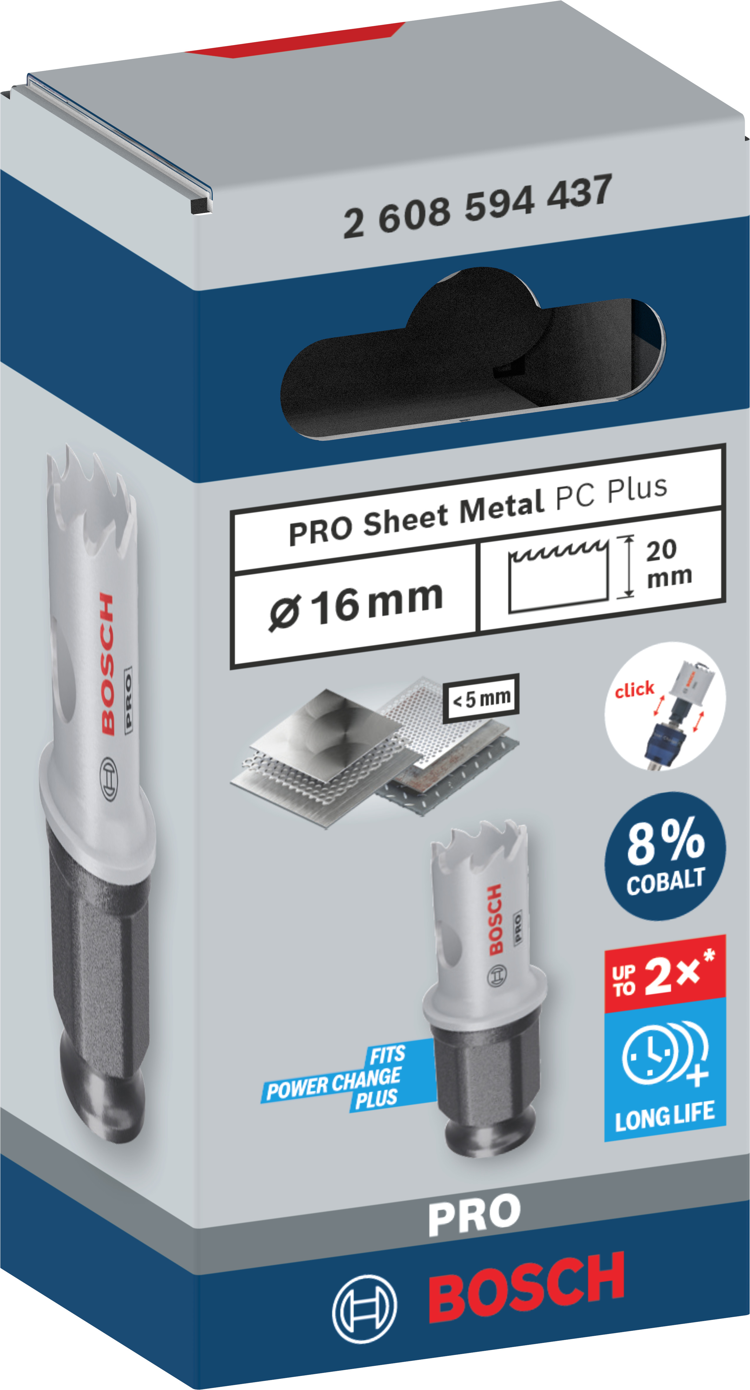 Bosch Accessoires PRO Sheet Metal PC Plus gatzaag | 16 mm - 2608594437