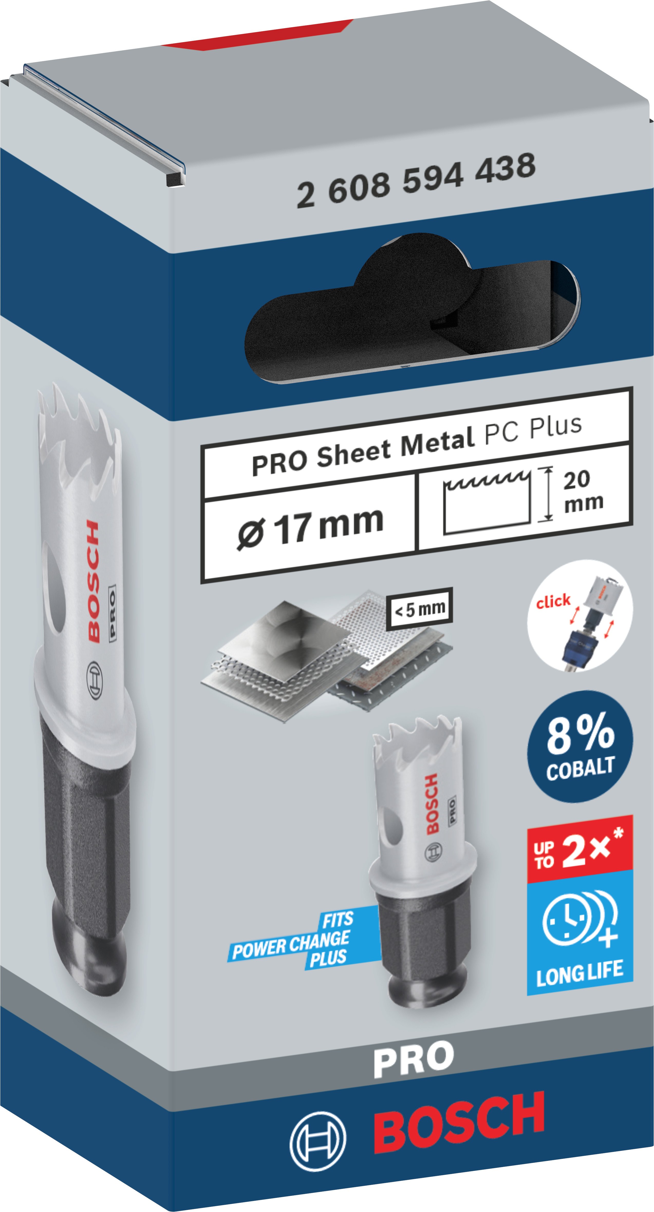 Bosch Accessoires PRO Sheet Metal PC Plus gatzaag | 17 mm - 2608594438