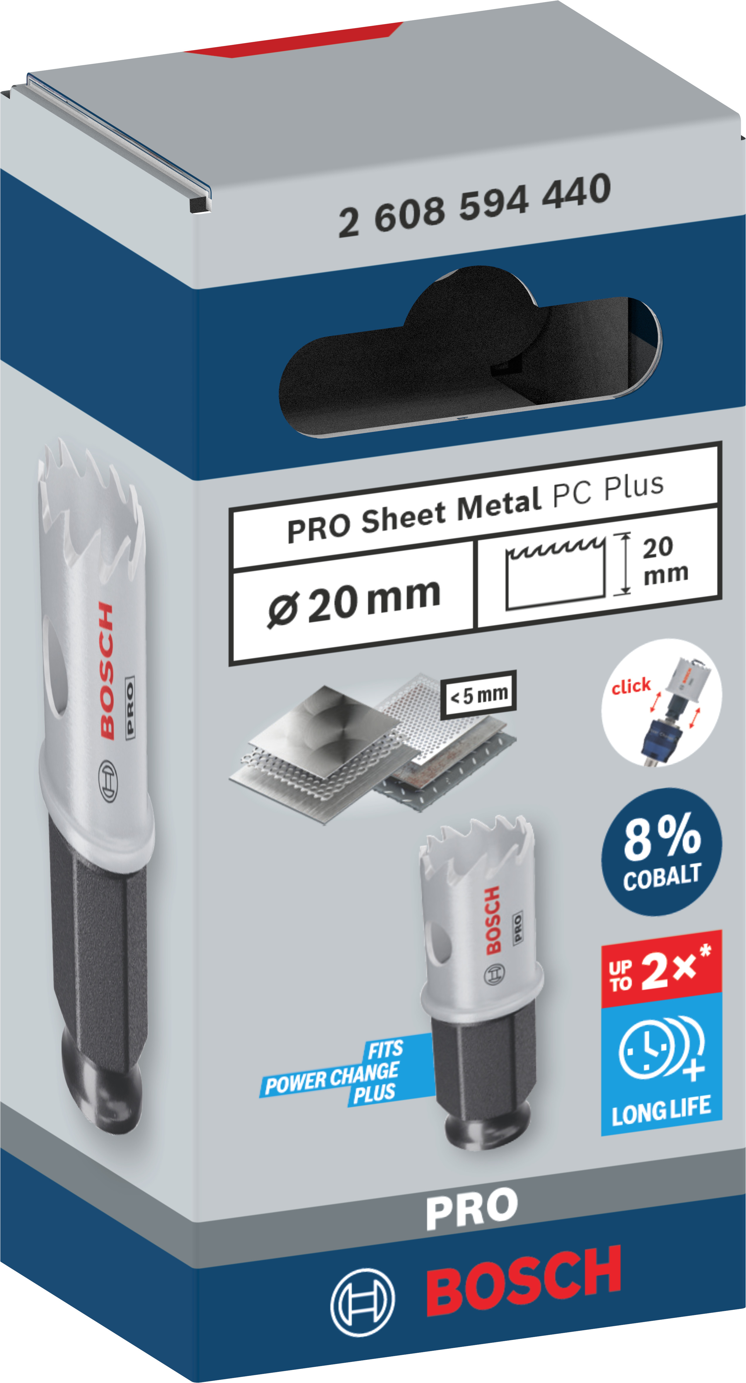 Bosch Accessoires PRO Sheet Metal PC Plus gatzaag | 20 mm - 2608594440