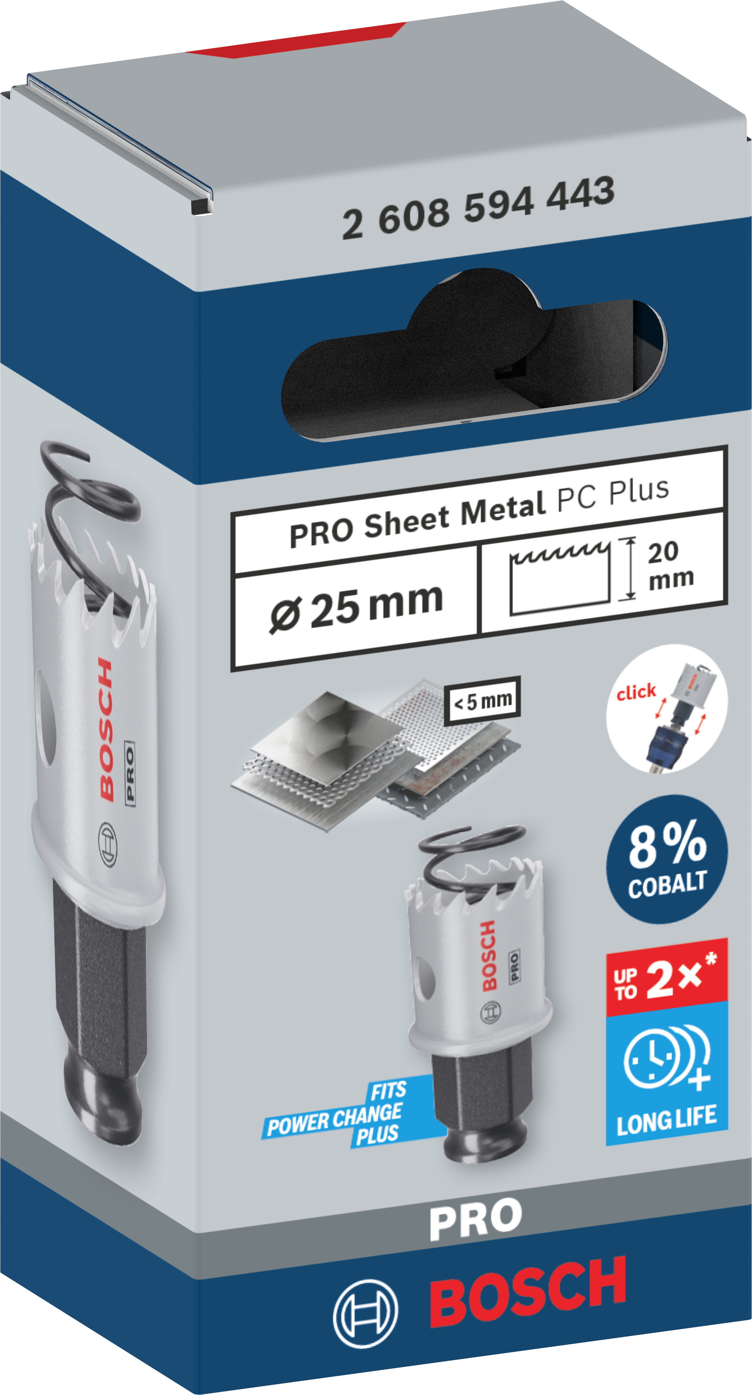 Bosch Accessoires PRO Sheet Metal PC Plus gatzaag | 25 mm - 2608594443