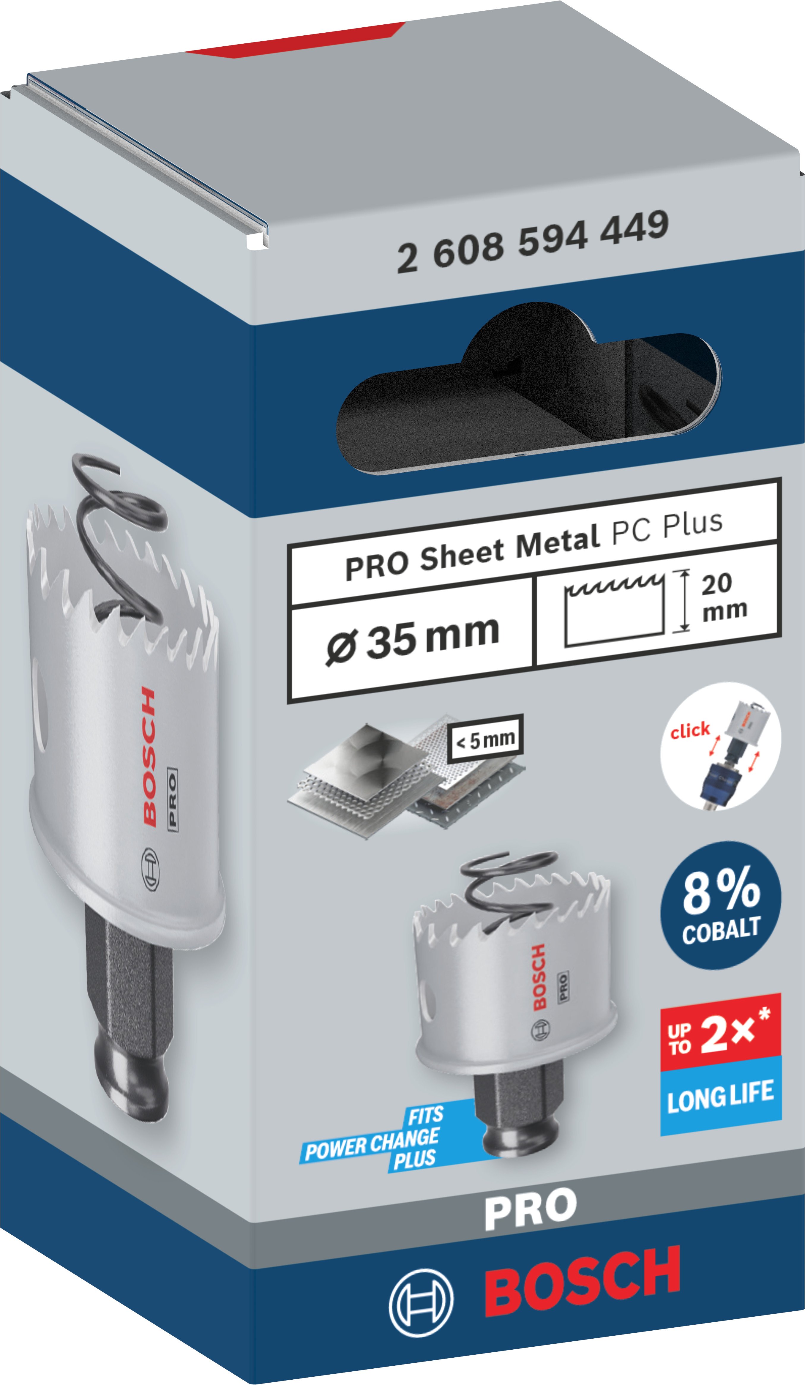 Bosch Accessoires PRO Sheet Metal PC Plus gatzaag | 35 mm - 2608594449