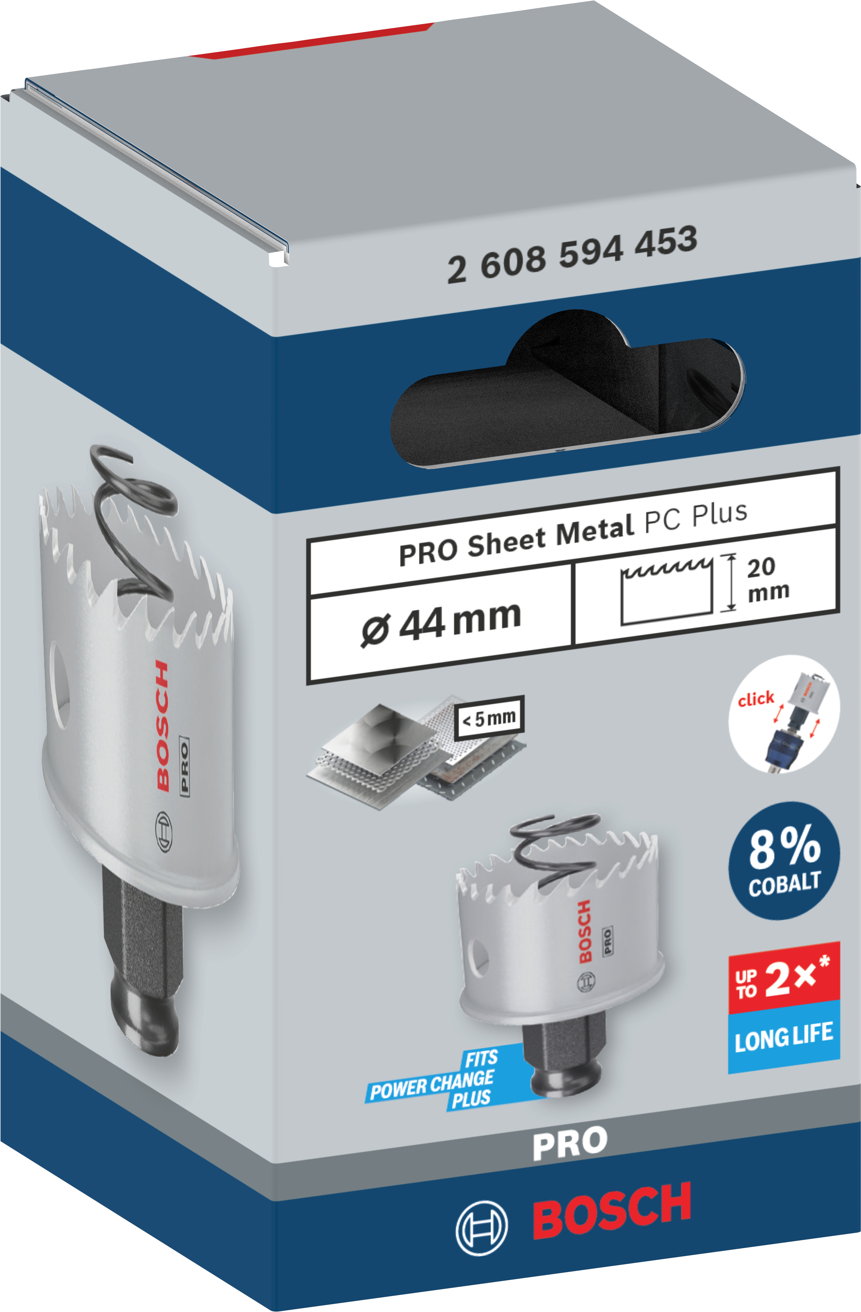 Bosch Accessoires PRO Sheet Metal PC Plus gatzaag | 44 mm - 2608594453