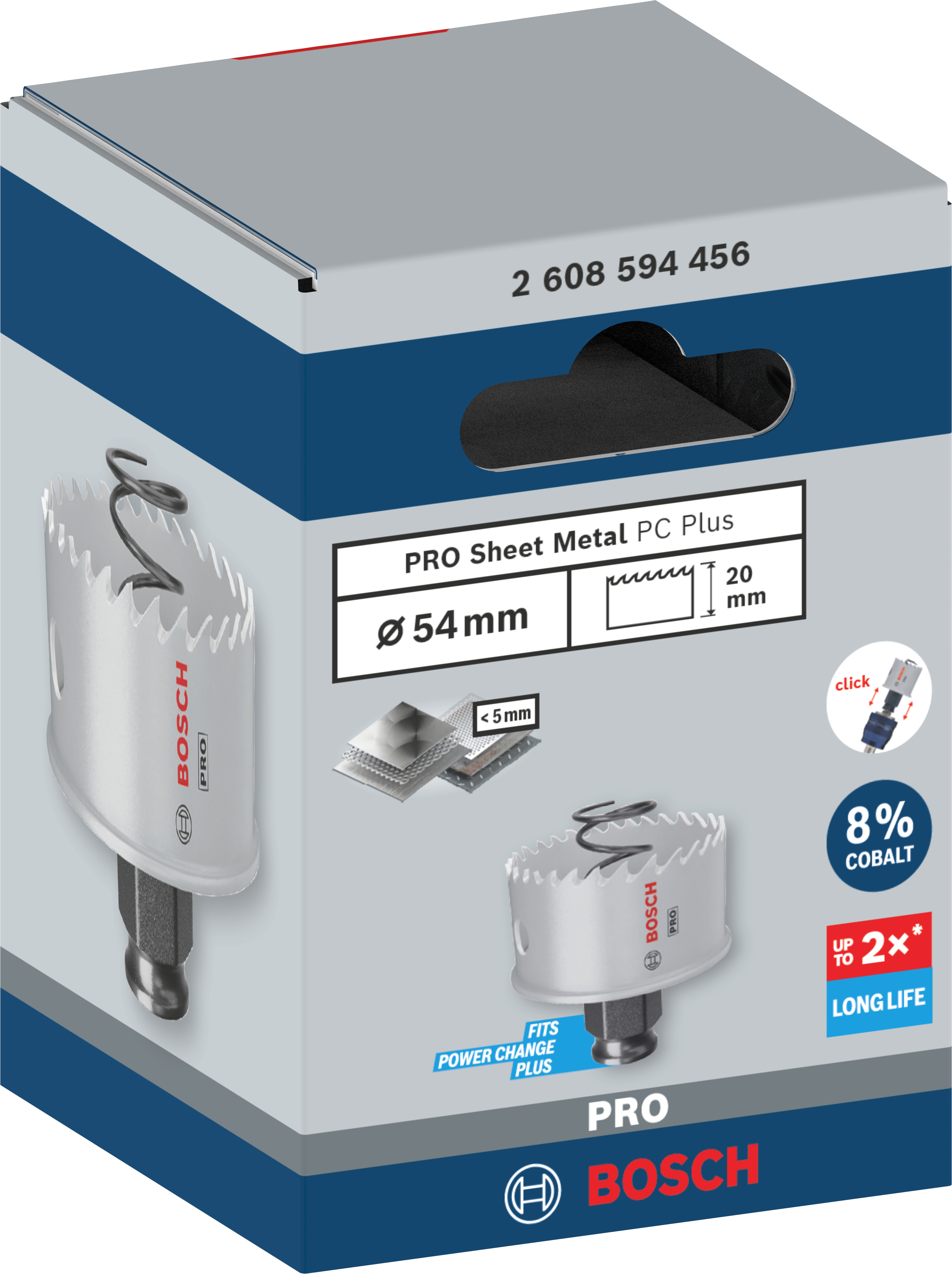 Bosch Accessoires PRO Sheet Metal PC Plus gatzaag | 54 mm - 2608594456