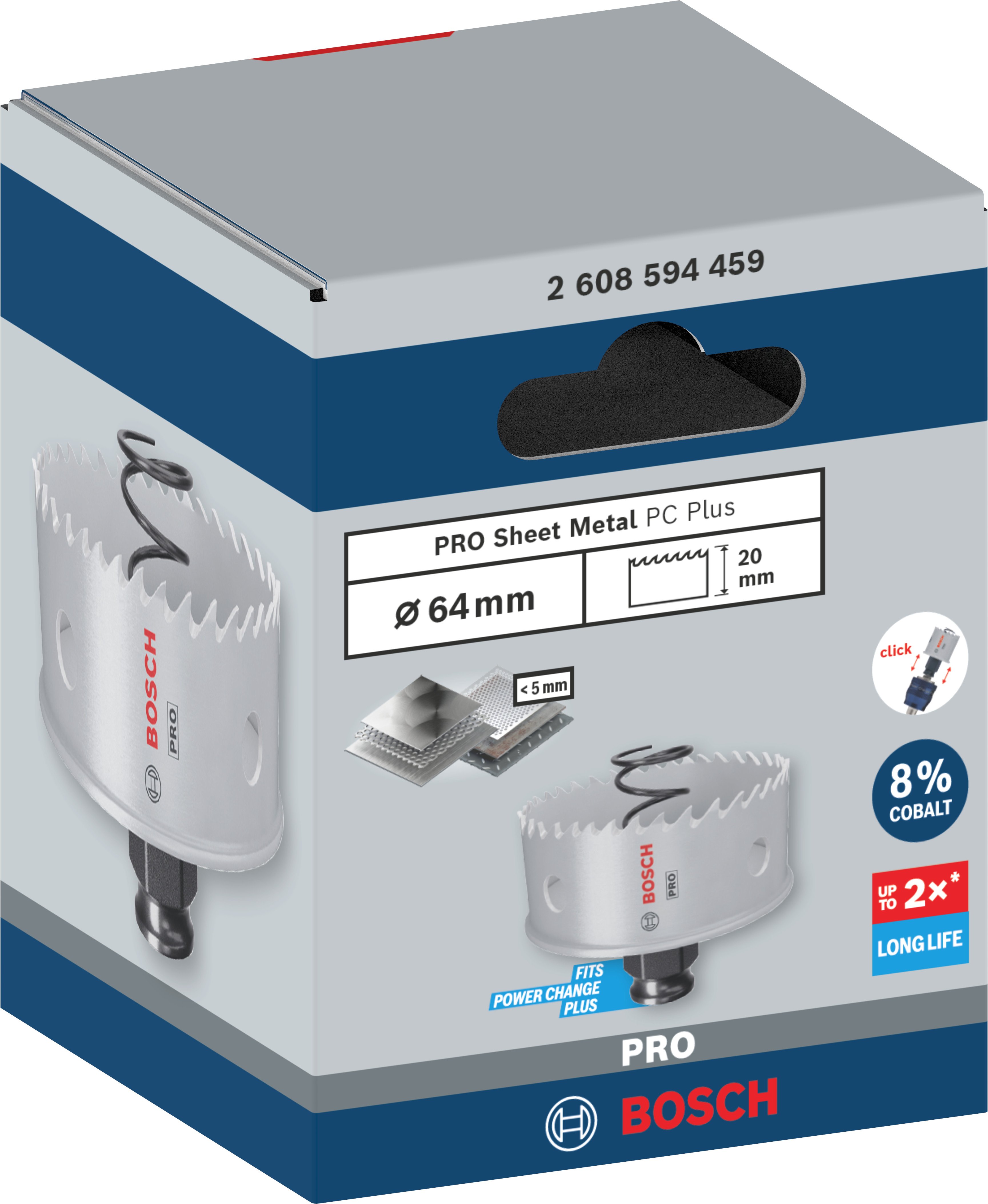 Bosch Accessoires PRO Sheet Metal PC Plus gatzaag | 64 mm - 2608594459