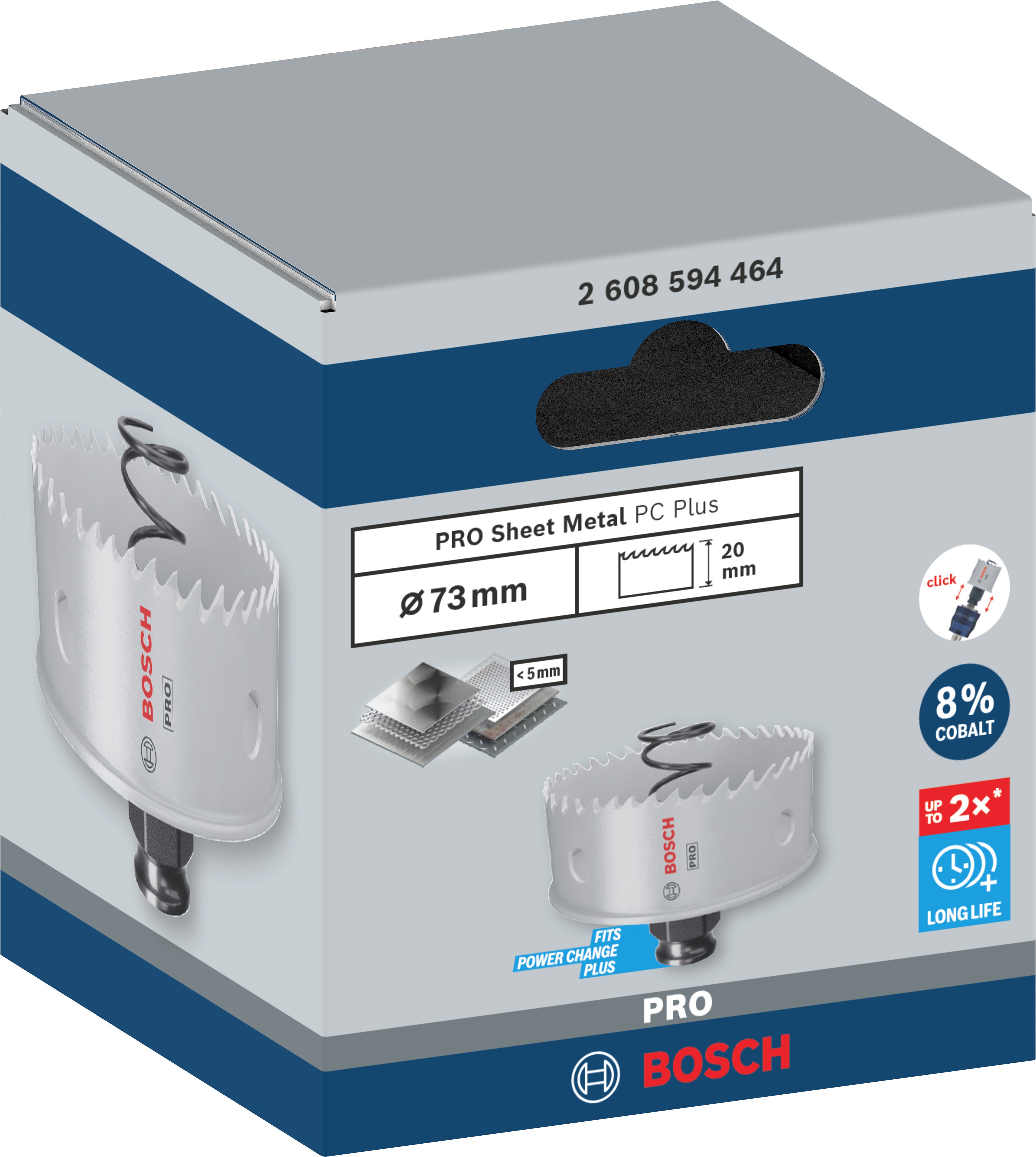 Bosch Accessoires PRO Sheet Metal PC Plus gatzaag | 73 mm - 2608594464