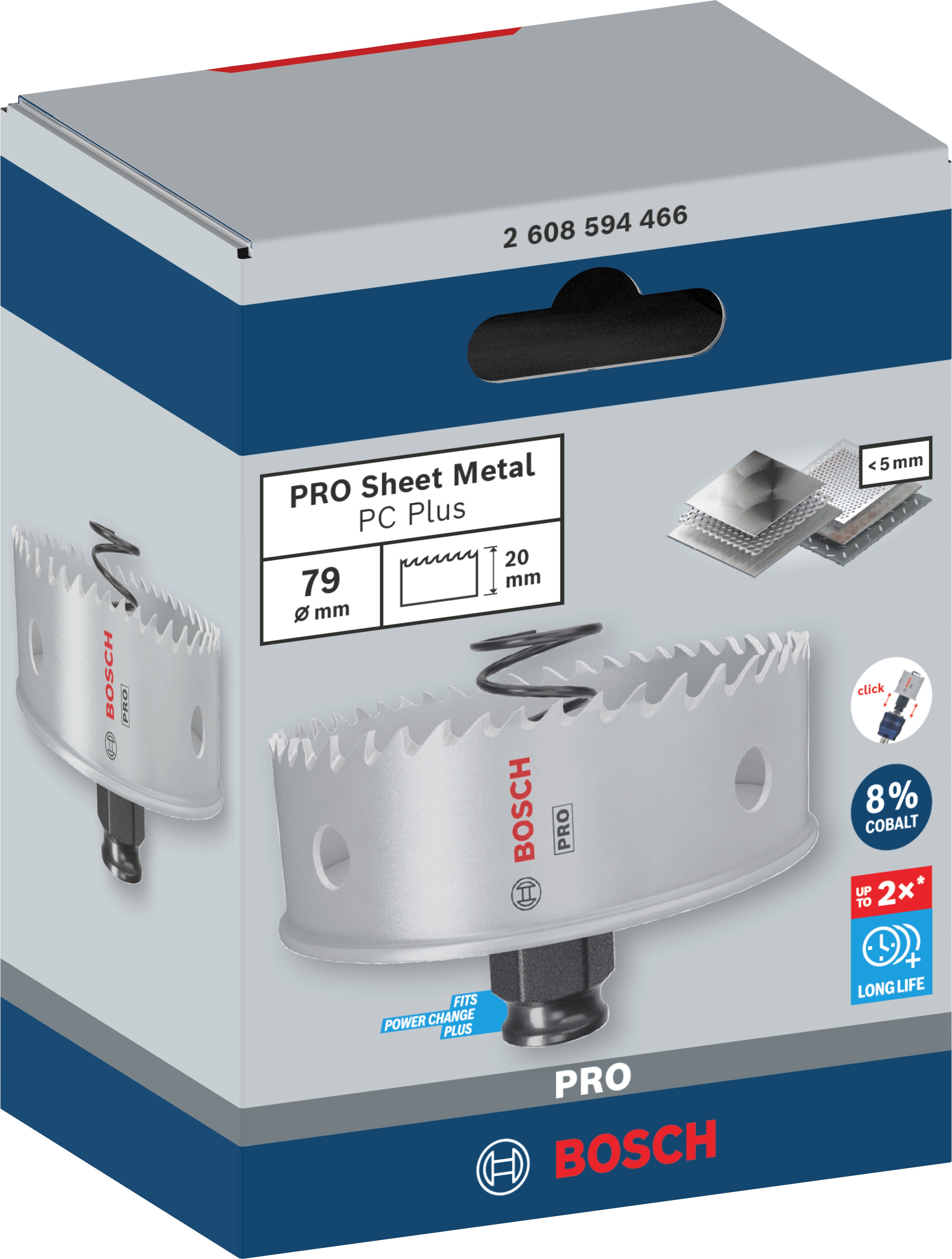 Bosch Accessoires PRO Sheet Metal PC Plus gatzaag | 79 mm - 2608594466
