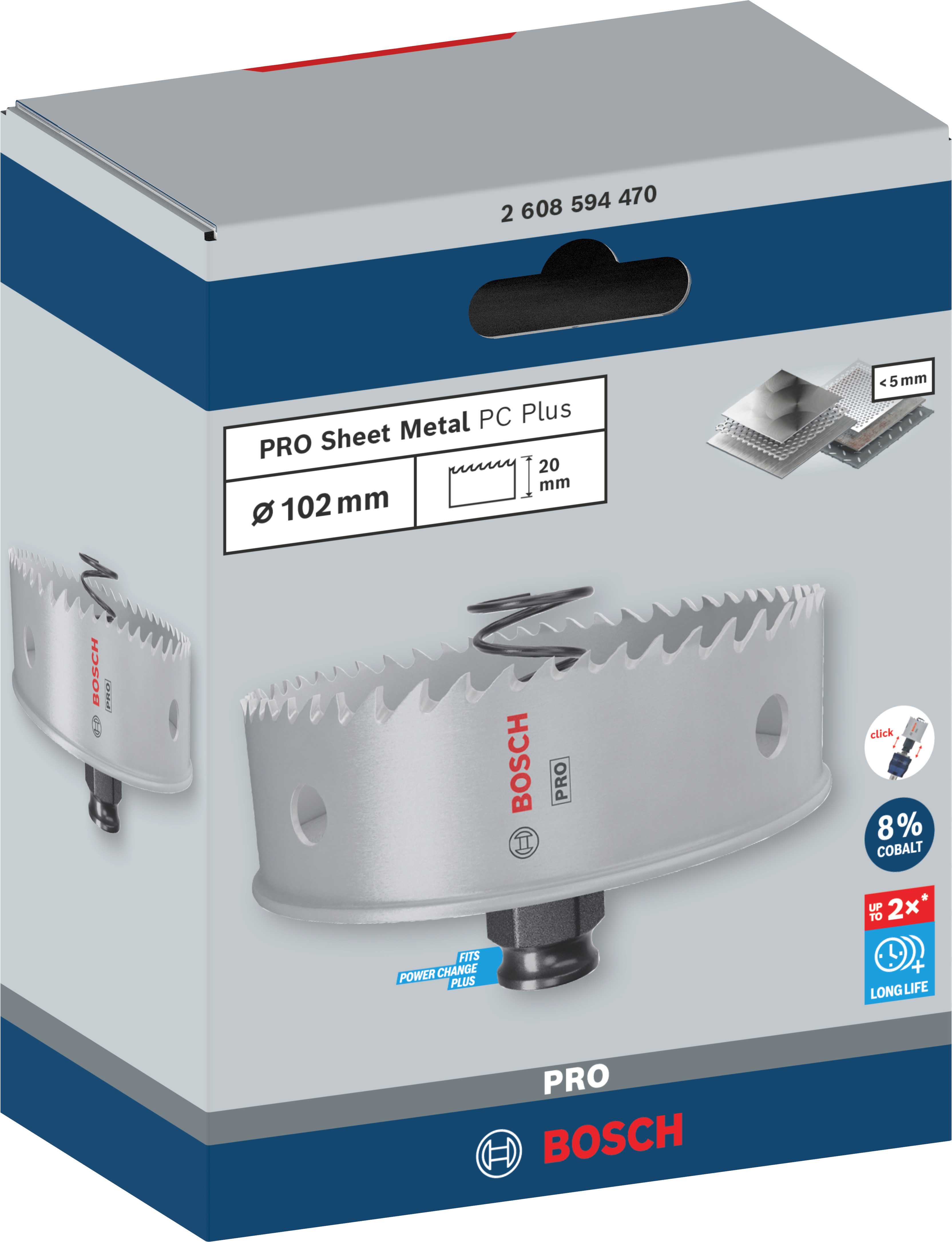 Bosch Accessoires PRO Sheet Metal PC Plus gatzaag | 102 mm - 2608594470