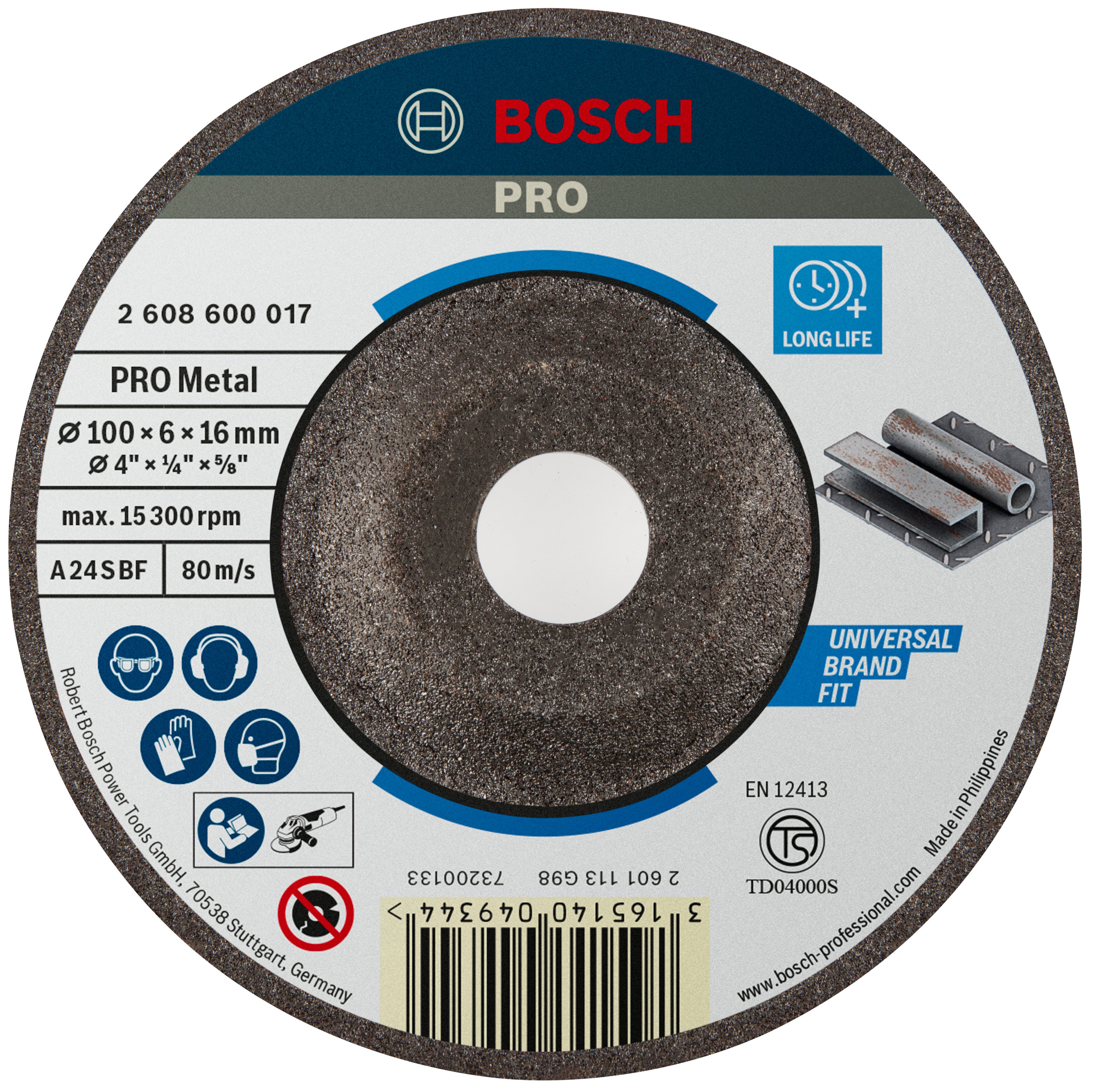 Bosch Accessoires Afbraamschijf Metaal 100X6 mm - 2608600017
