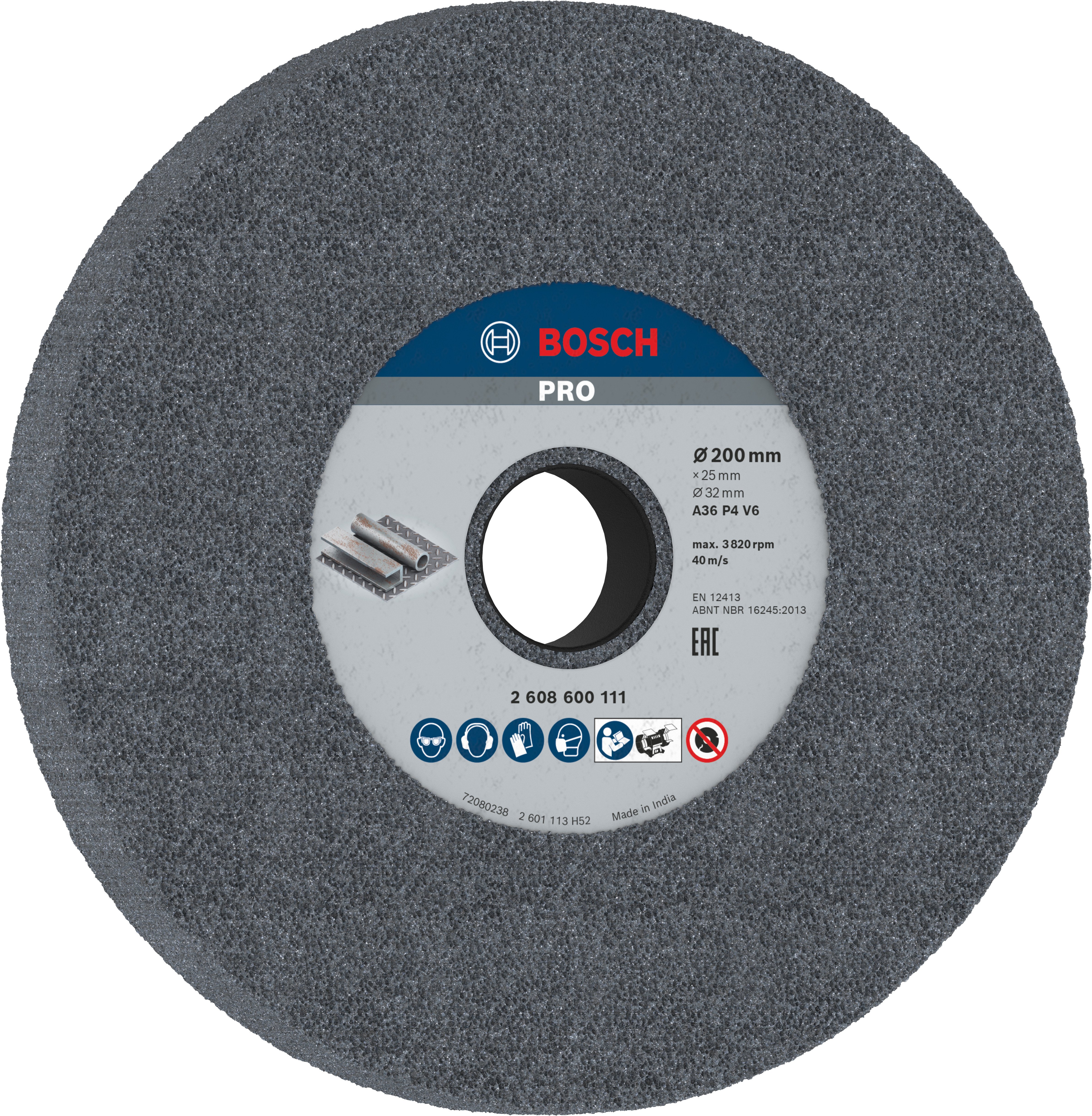 Bosch Accessoires Afbraamschijf voor tafelslijpmachine 200 mm, 32 mm, 36 1st - 2608600111