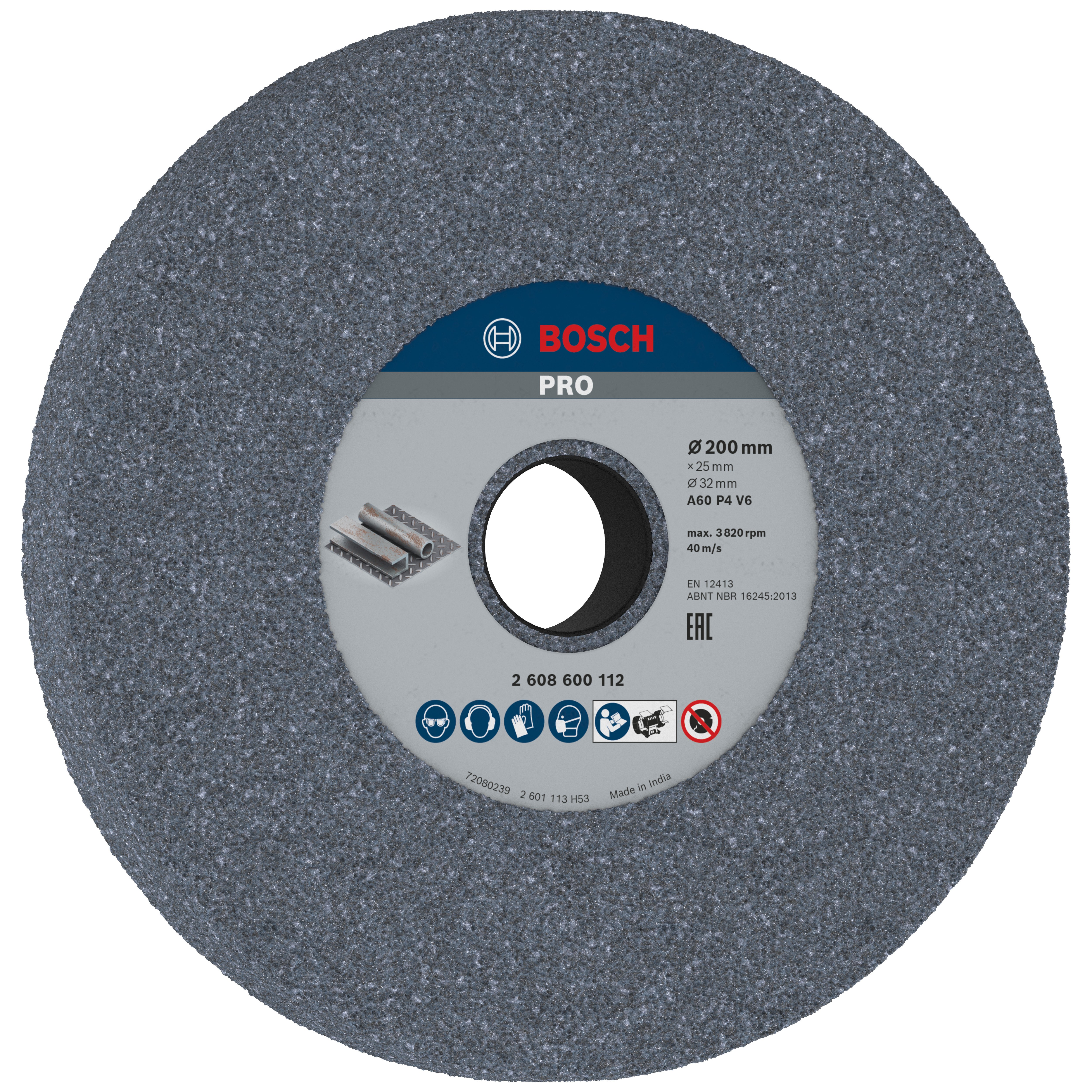 Bosch Accessoires Afbraamschijf voor tafelslijpmachine 200 mm, 32 mm, 60 1st - 2608600112