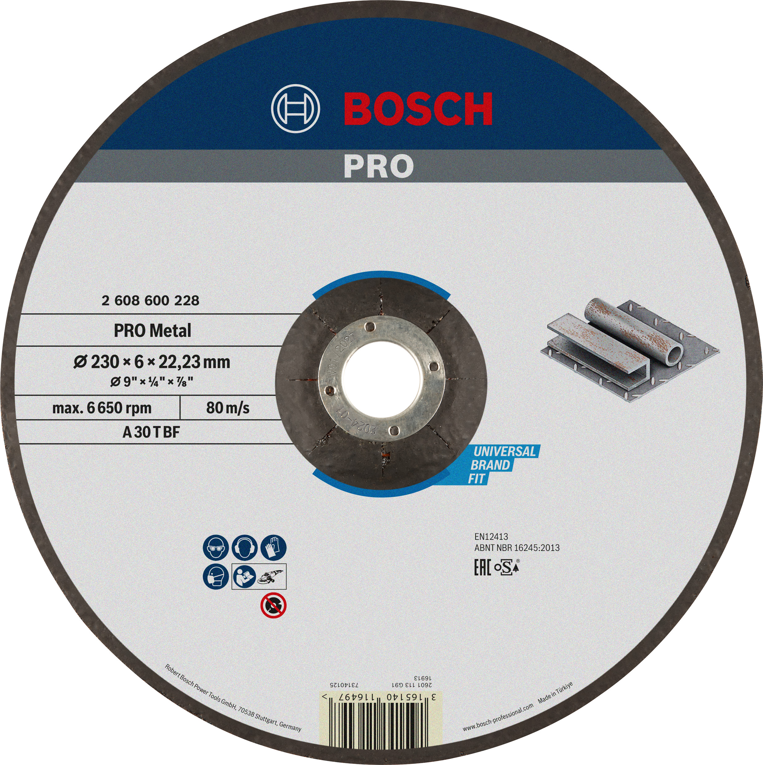 Bosch Accessoires Afbraamschijf | Metaal | 230x6 mm | per 1 | 2608600228 - 2608600228