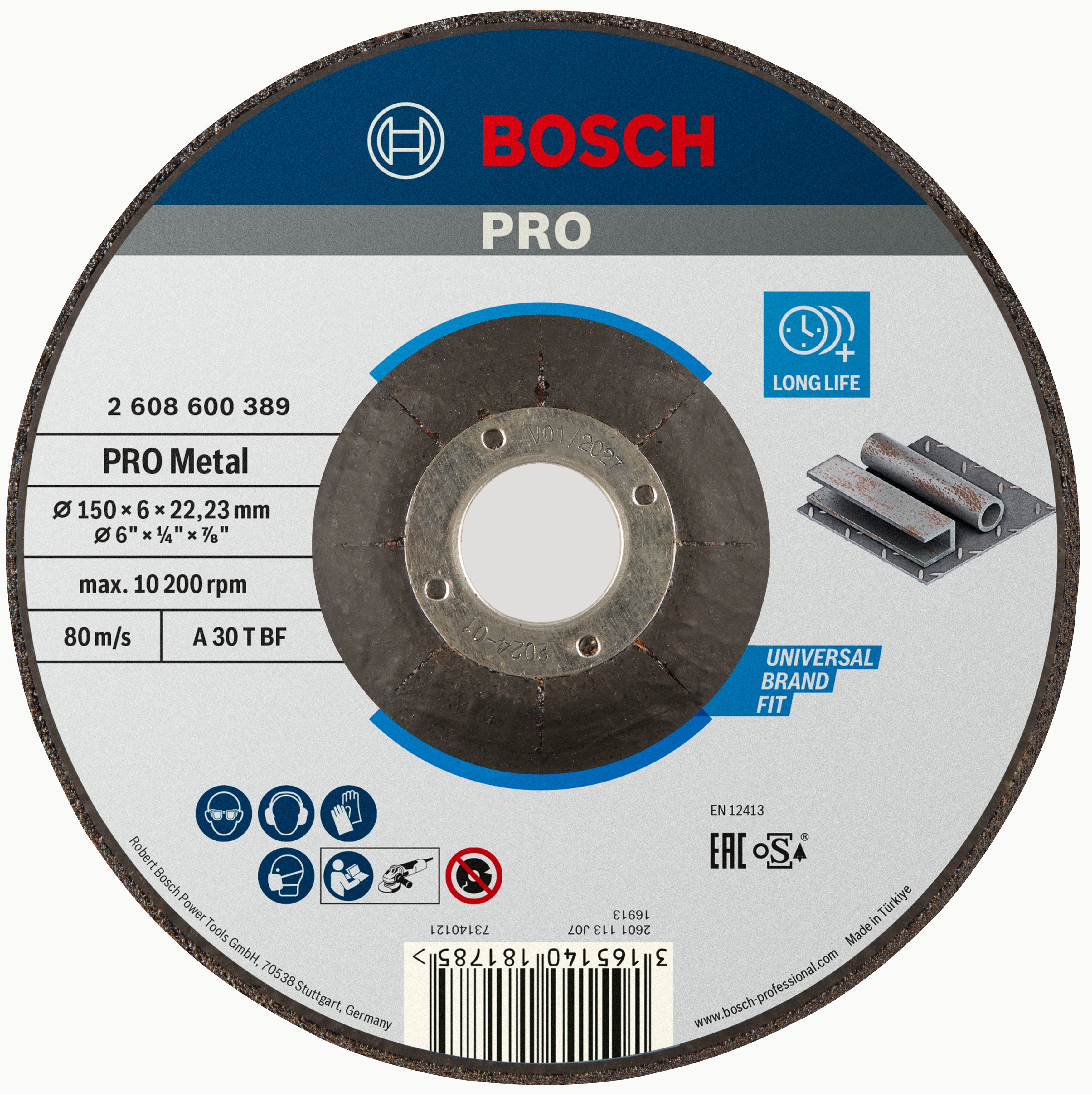 Bosch Accessoires Afbraamschijf | Metaal | 150x6 mm | per 1 | 2608600389 - 2608600389
