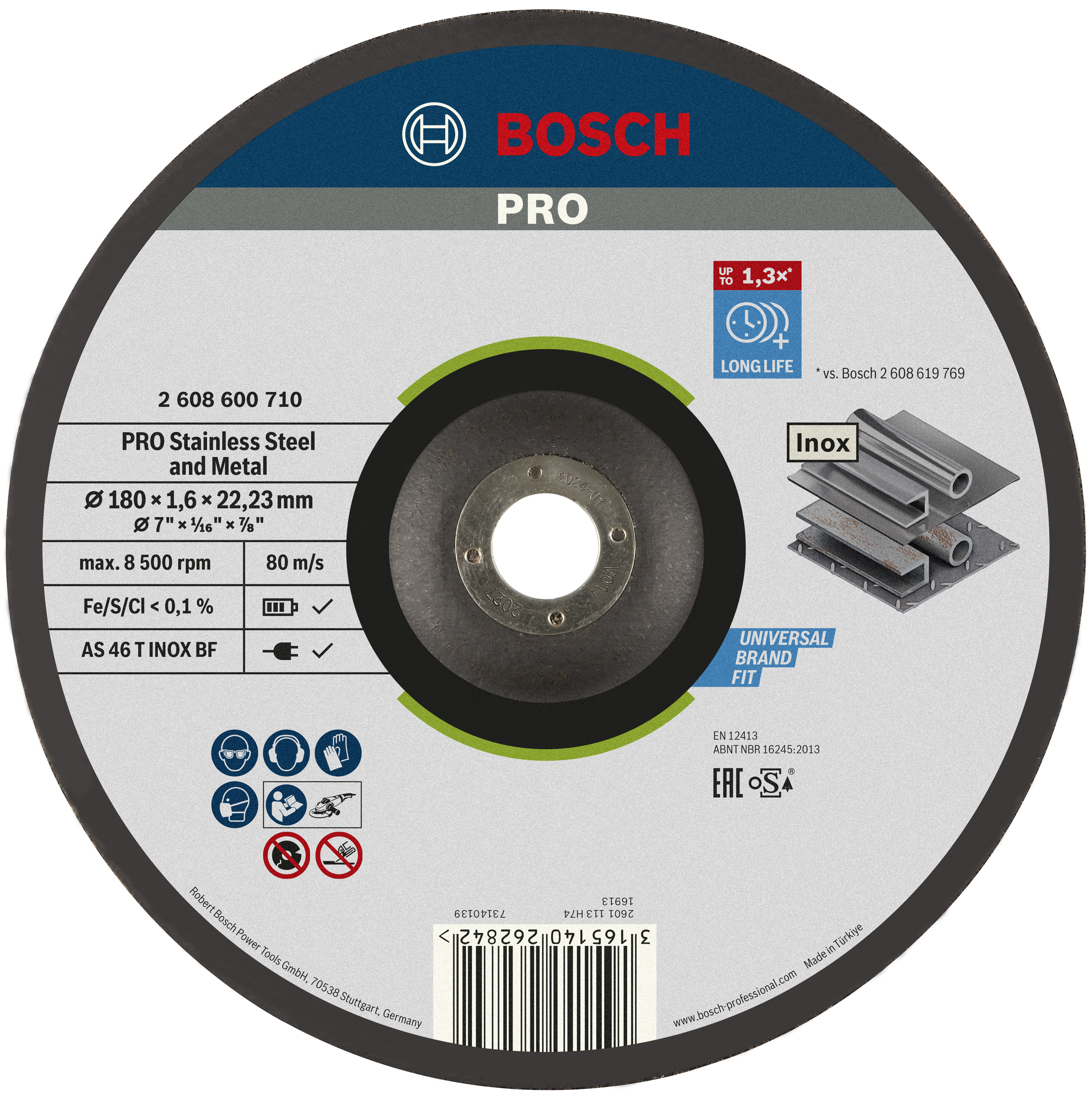 Bosch Accessoires Doorslijpschijven Rapido Standard | 180 mm | Per 1 | 2608600710 - 2608600710