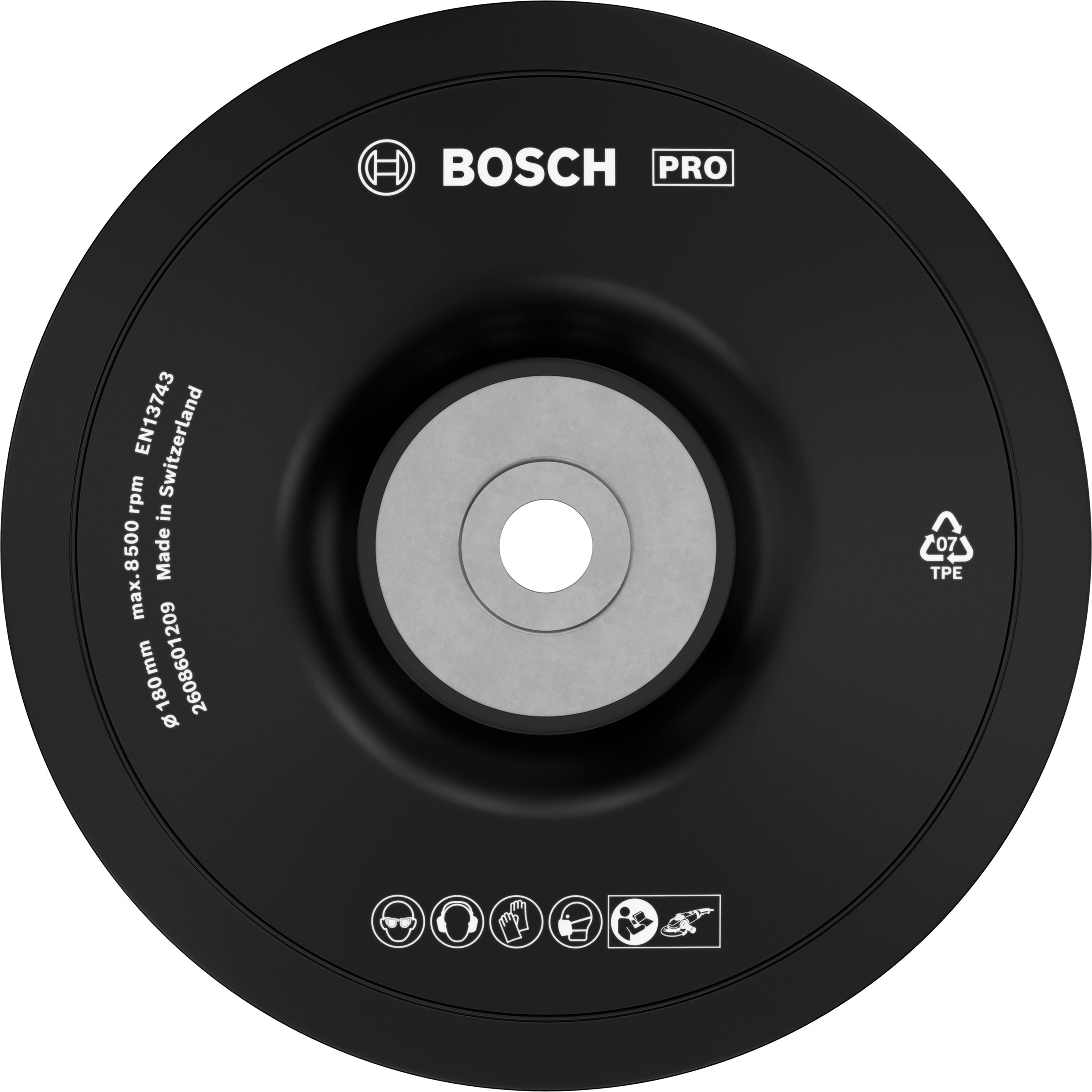 Bosch Accessoires Rubber steunschijven 180 mm, 8.500 o.p.m. 1st - 2608601209