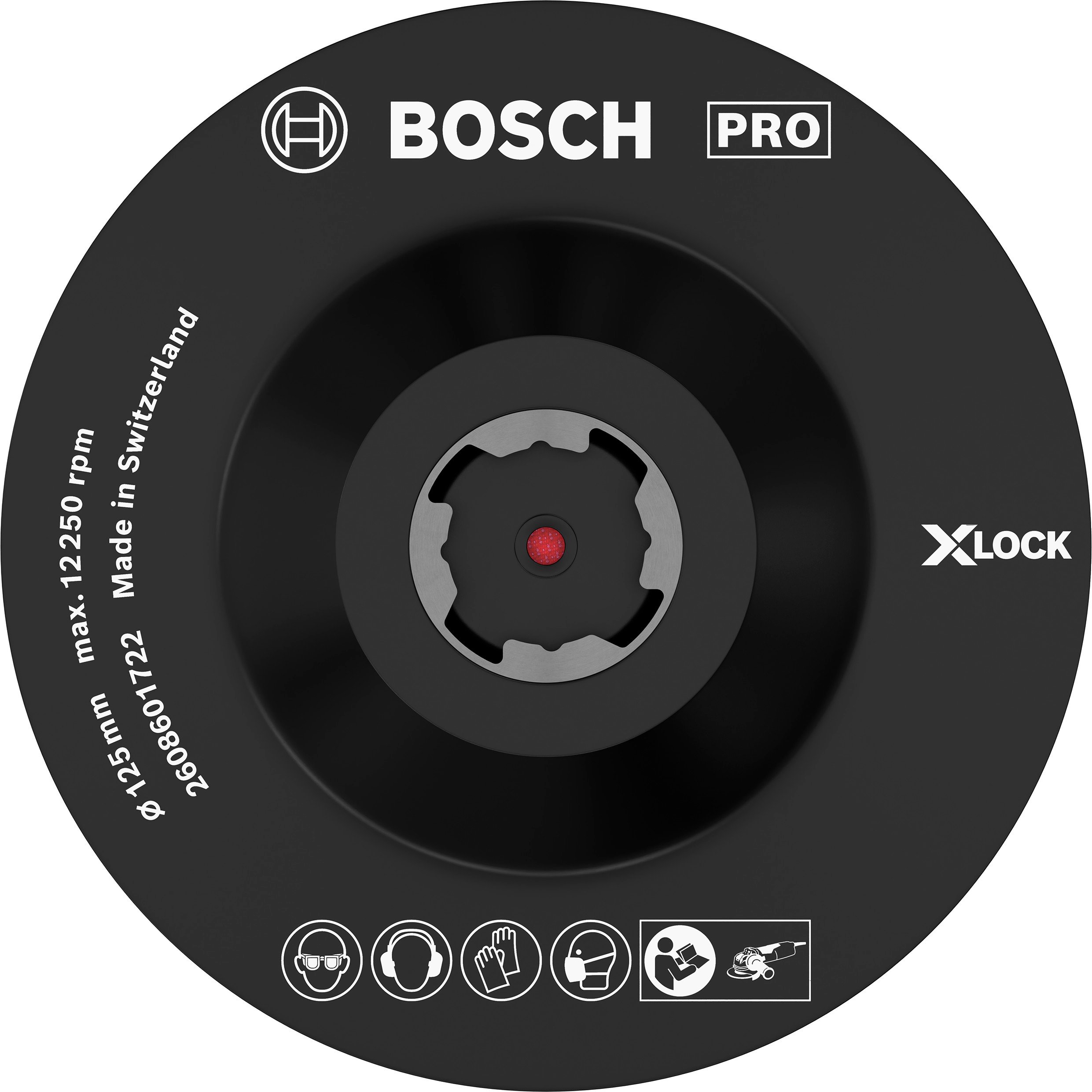Bosch Accessoires X-LOCK Steunschijf 125 mm Haak-en-lus klithechting - 1 stuk(s) - 2608601722