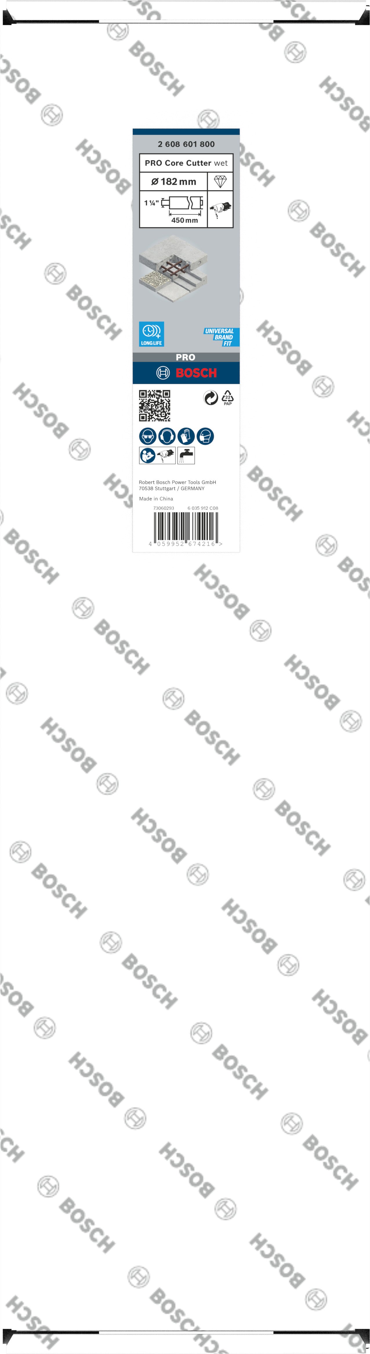 Bosch Accessoires PRO Core Cutter wet | 182 x 450 mm | 1 1/4" UNC - 2608601800