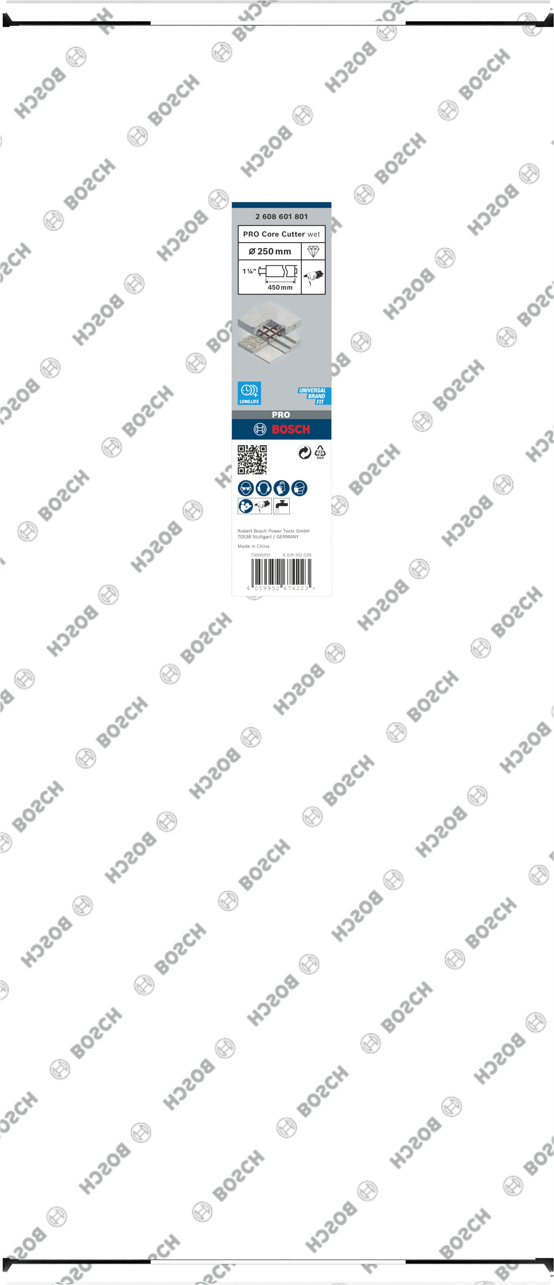 Bosch Accessoires PRO Core Cutter wet | 250 x 450 mm | 1 1/4" UNC - 2608601801