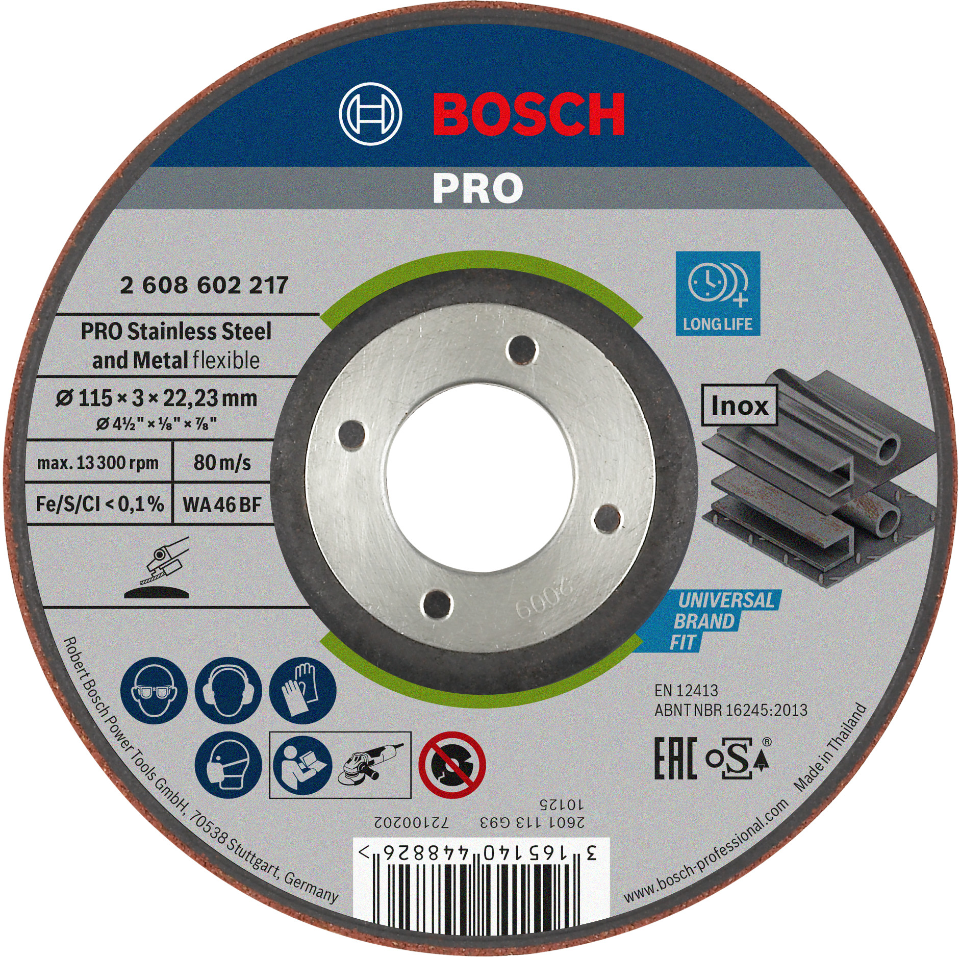 Bosch Accessoires Semiflexibele afbraamschijf WA 46 BF, 115 mm, 22,23 mm, 3,0 mm 1st 2608602217