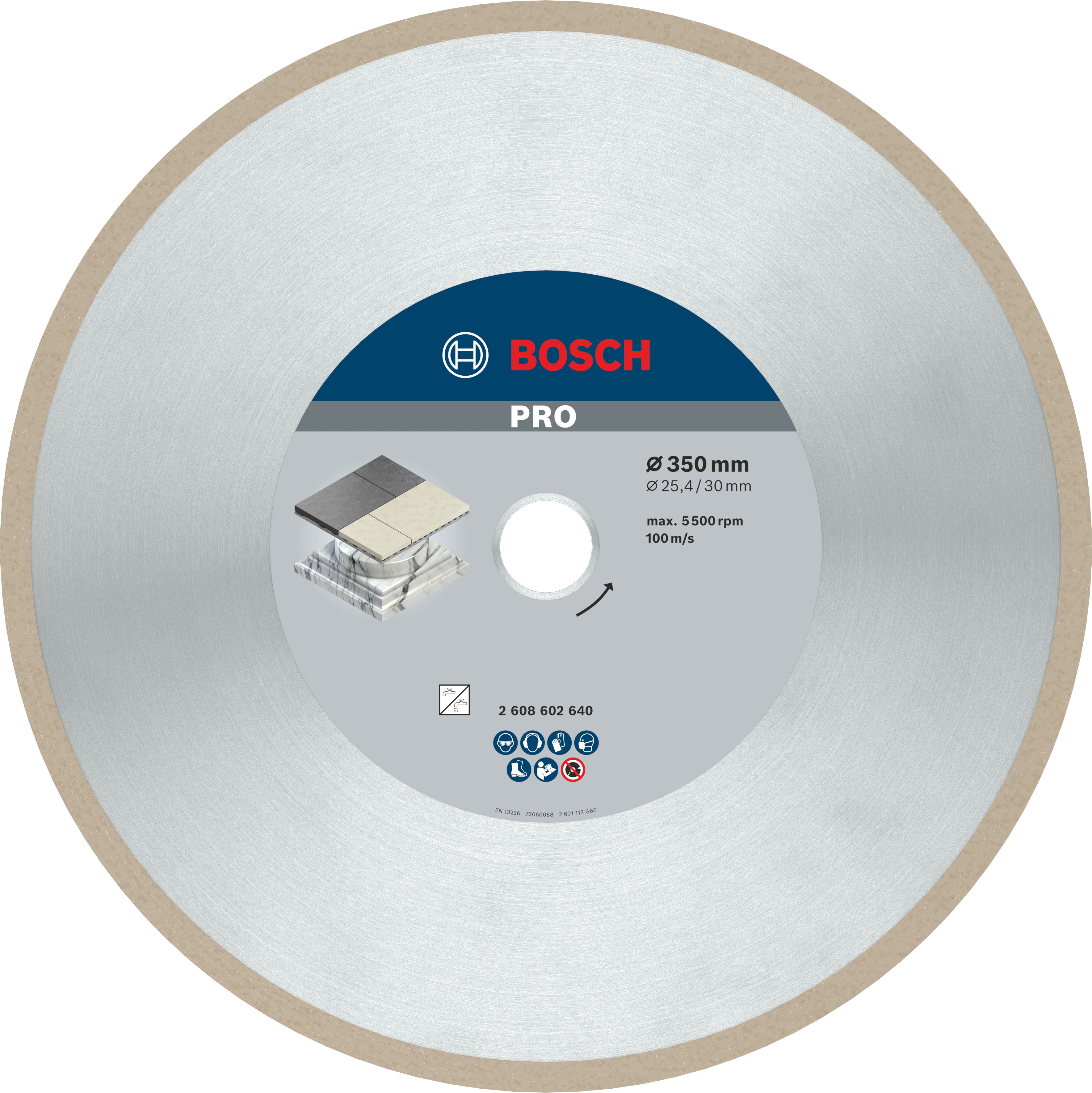 Bosch Accessoires Diamantdoorslijpschijf Best for Ceramic 350 x 30/25,40 x 3 x 10 mm 1st - 2608602640