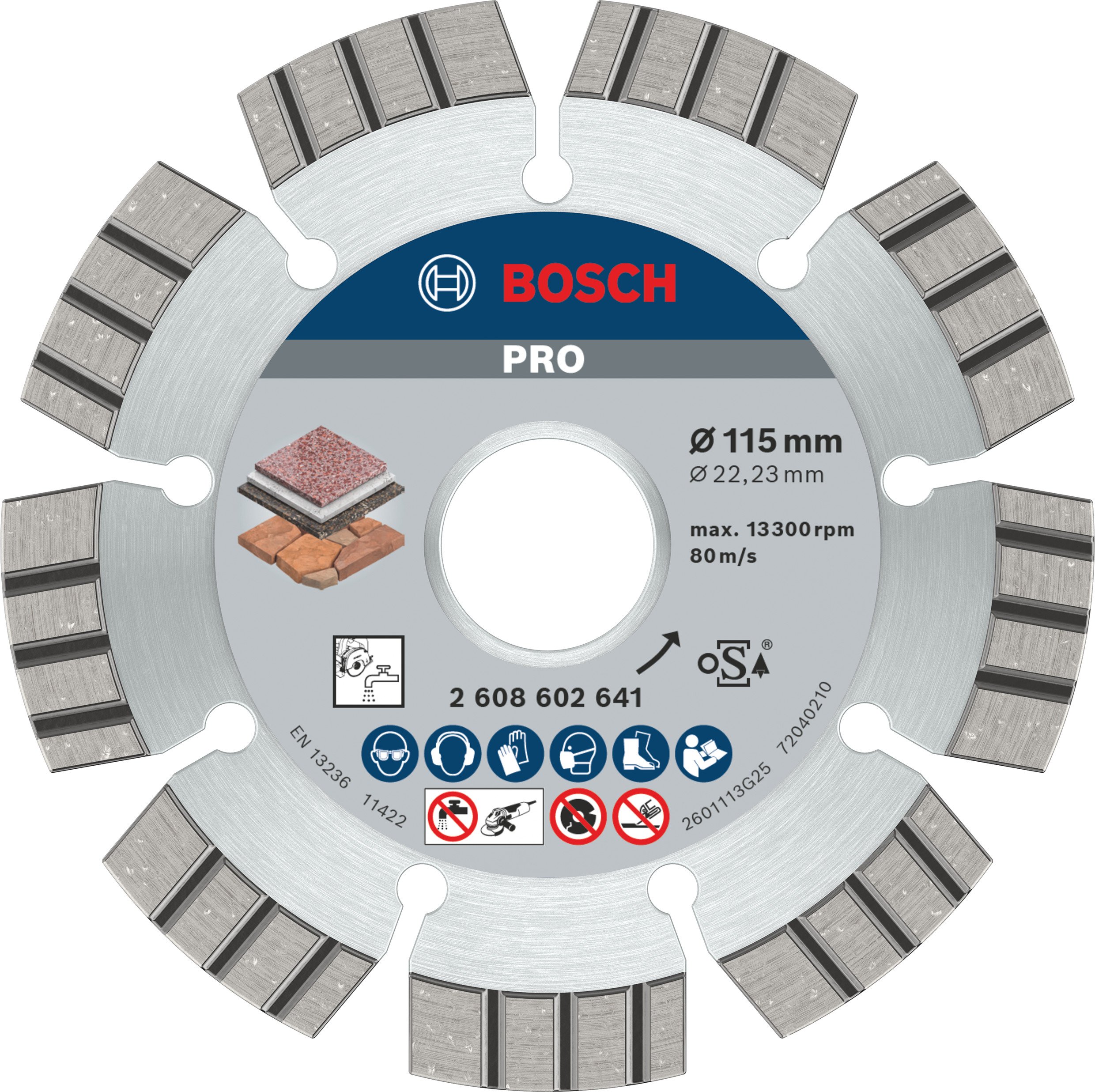 Bosch Accessoires Diamantdoorslijpschijf Best for Stone 115 x 22,23 x 2,2 x 12 mm 1st - 2608602641