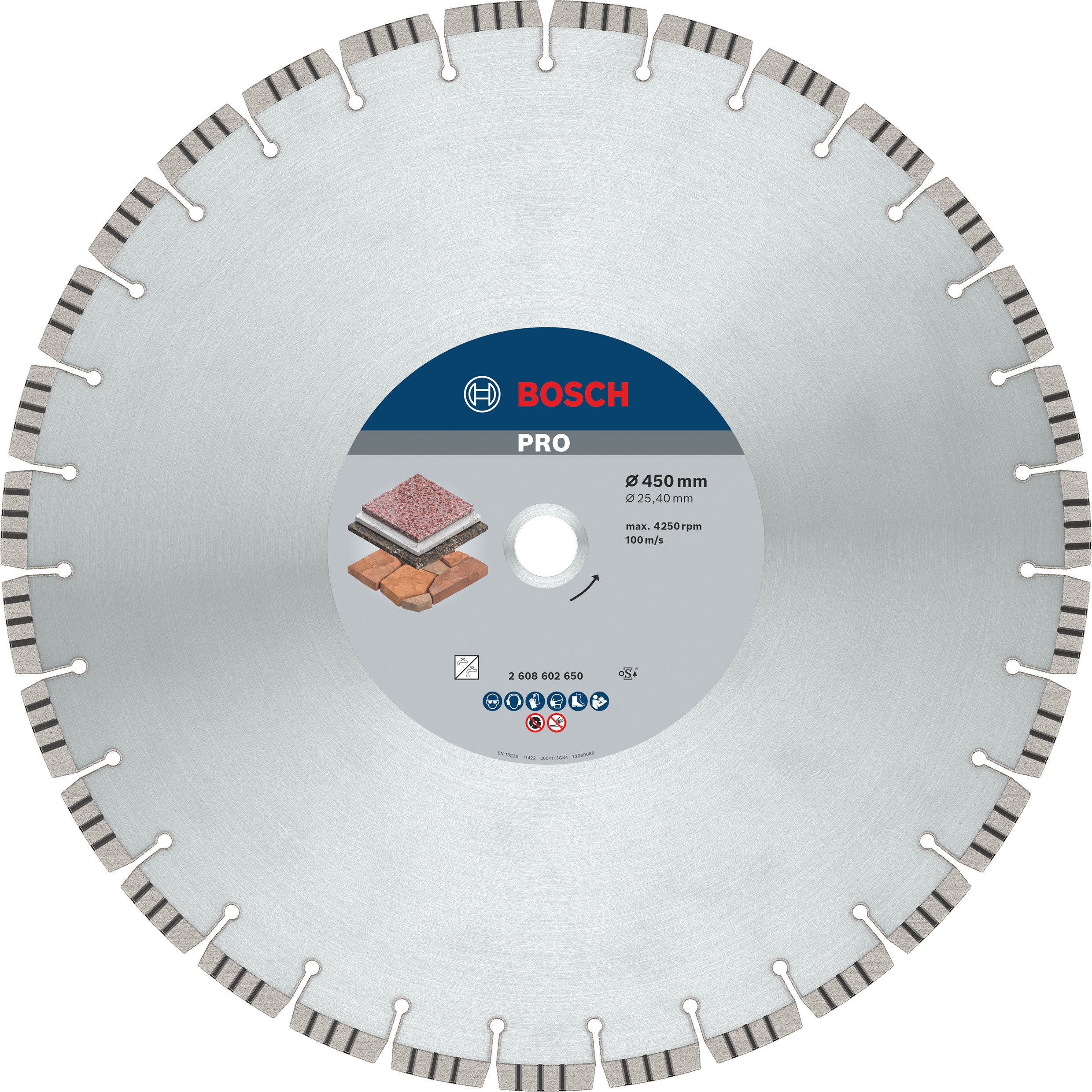 Bosch Accessoires Diamantdoorslijpschijf Best for Stone 450 x 25,40 x 3,8 x 12 mm 1st - 2608602650