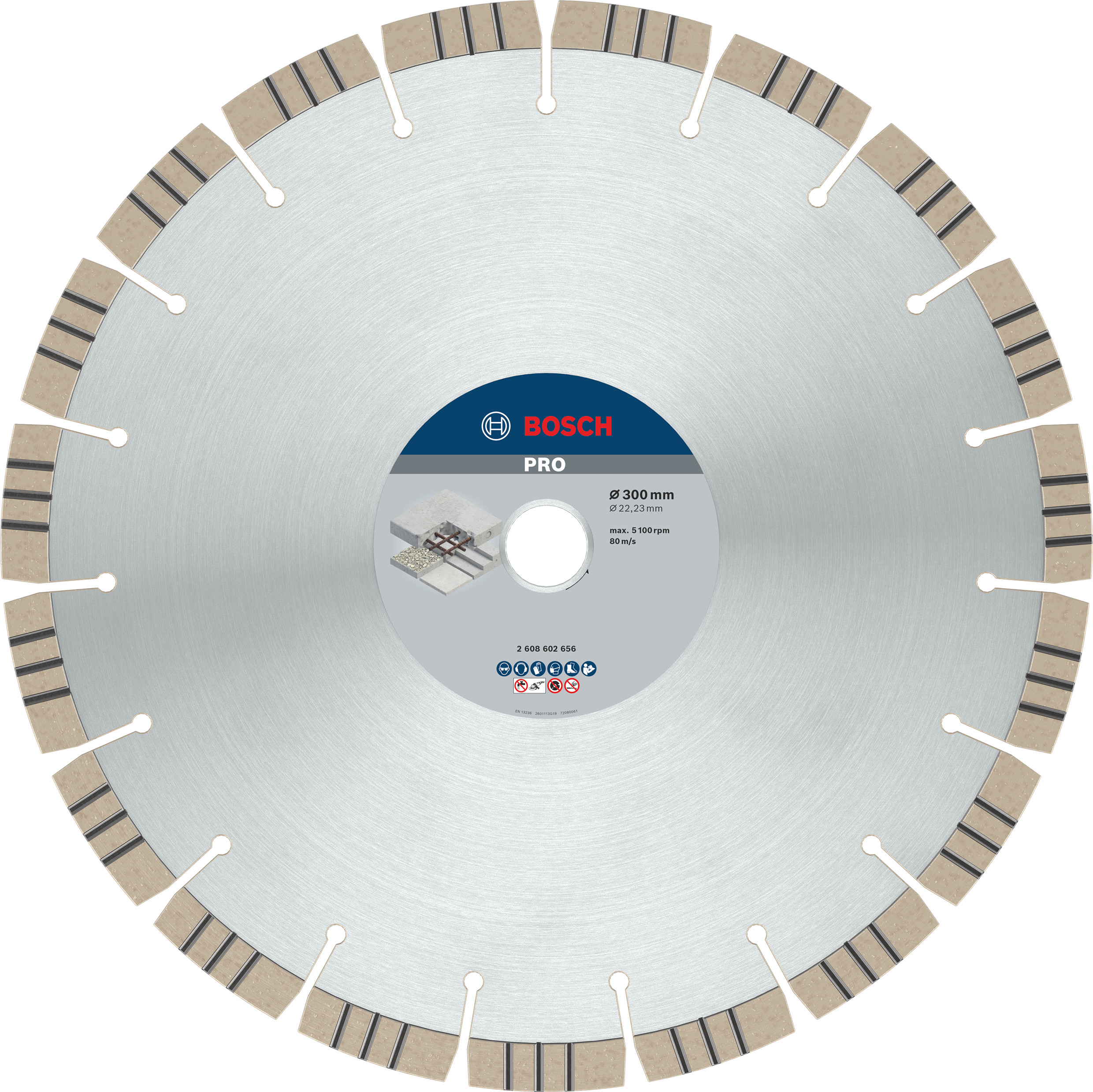 Bosch Accessoires Diamantdoorslijpschijf Best for Concrete 300 x 22,23 x 2,8 x 15 mm 1st - 2608602656