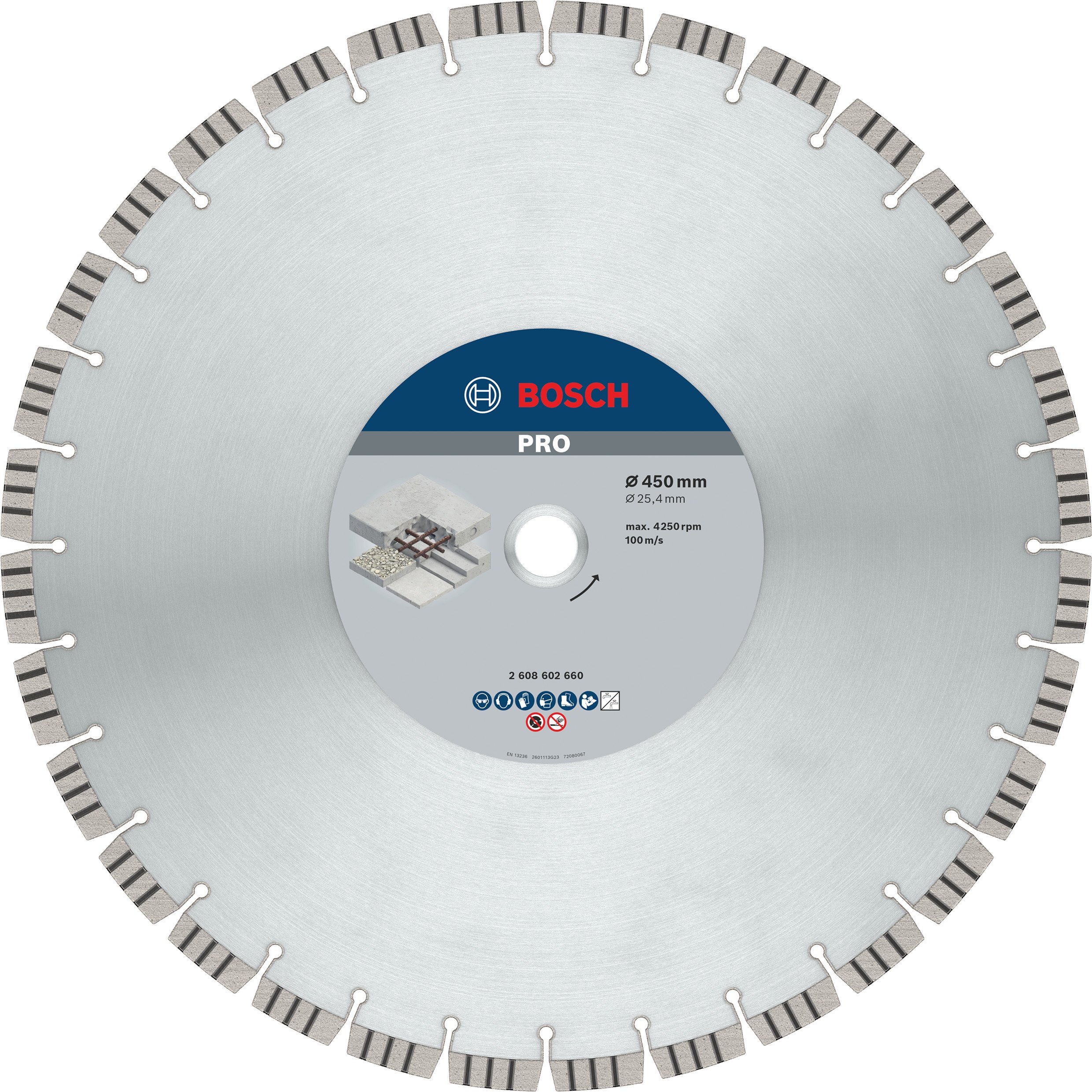 Bosch Accessoires Diamantdoorslijpschijf Best for Concrete 450 x 25,40 x 3,6 x 12 mm 1st - 2608602660