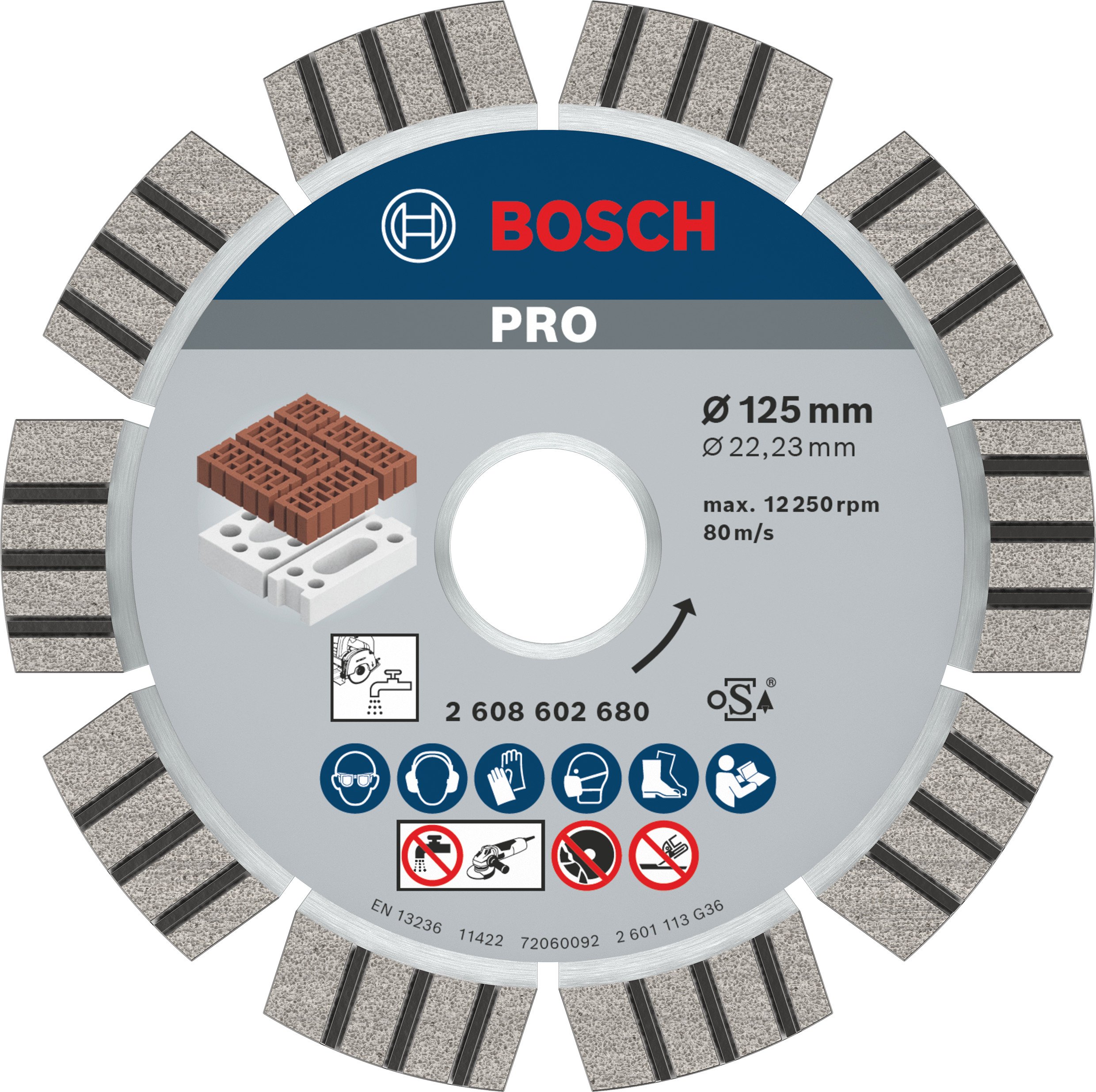 Bosch Accessoires Diamantdoorslijpschijf Best for Abrasive 125 x 22,23 x 2,2 x 12 mm 1st - 2608602680