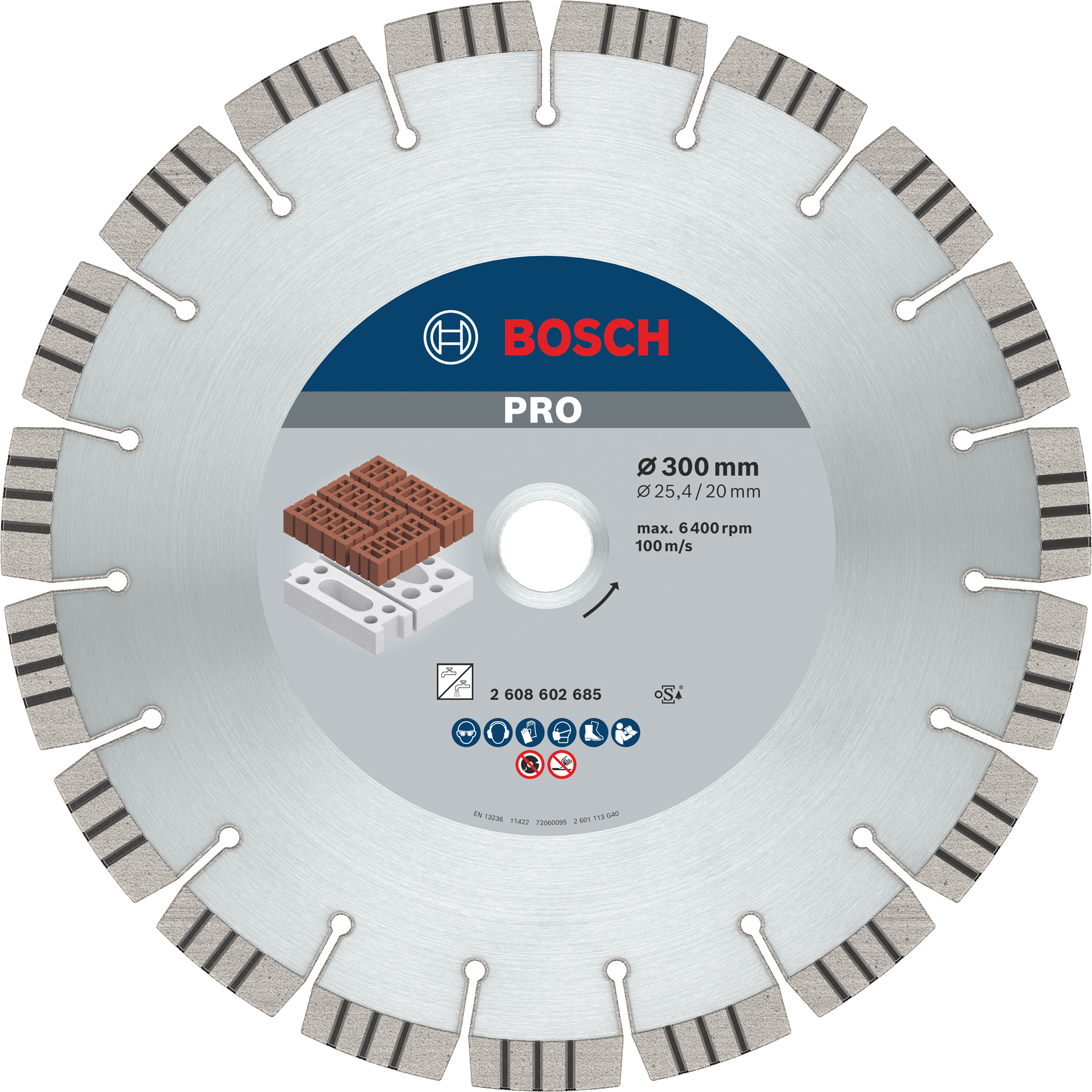 Bosch Accessoires Diamantdoorslijpschijf Best for Abrasive 300 x 20,00+25,40 x 2,8 x 15 mm 1st - 2608602685