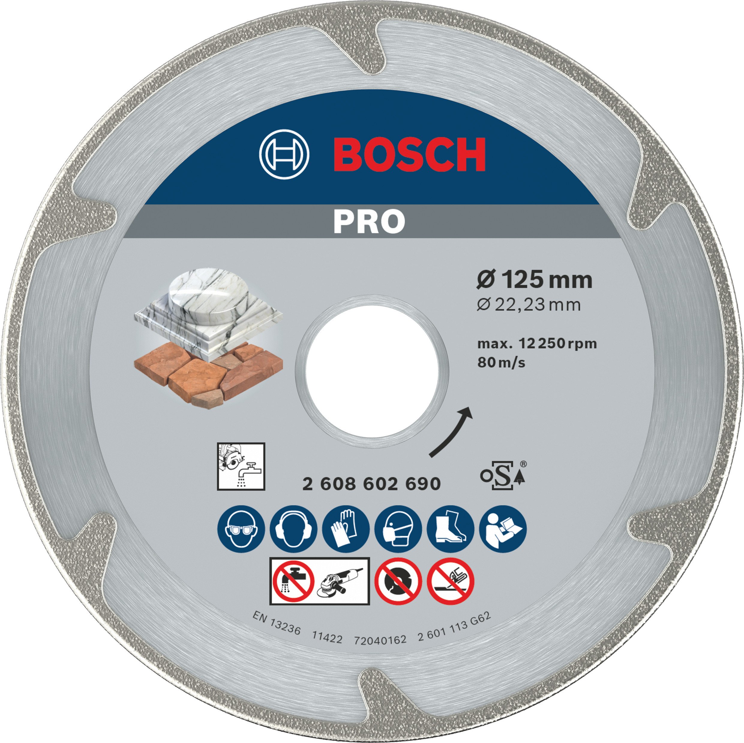 Bosch Accessoires Diamantdoorslijpschijf Best for Marble 125 x 22,23 x 2,2 x 3 mm 1st - 2608602690
