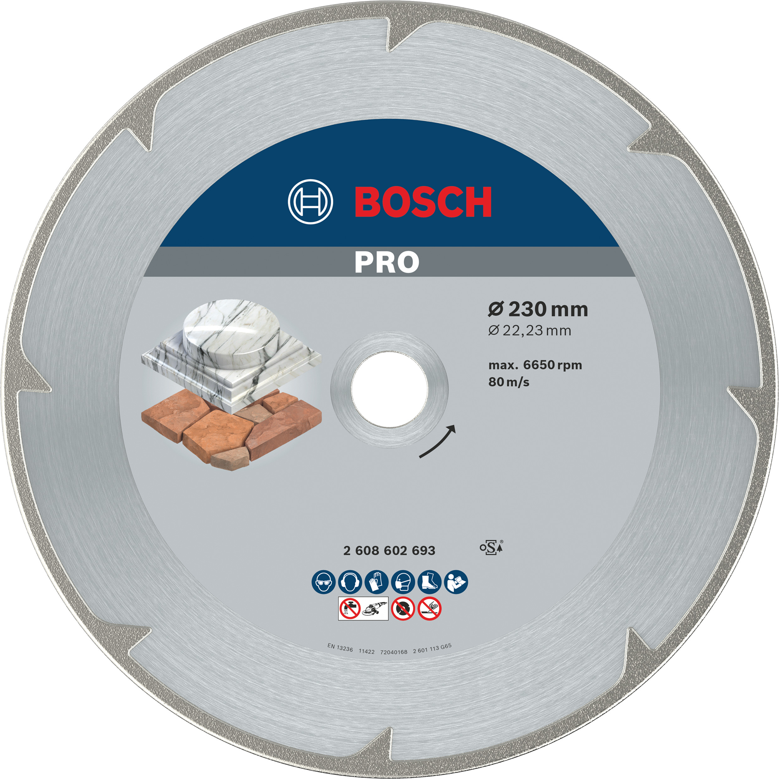 Bosch Accessoires Diamantdoorslijpschijf Best for Marble 230 x 22,23 x 2,2 x 3 mm 1st - 2608602693