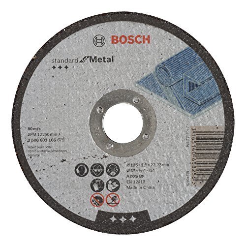 Bosch Accessoires Doorslijpschijf recht Standard for Metal A 30 S BF, 125 mm, 22,23 mm, 2,5 mm 1 stuks - 2608603166