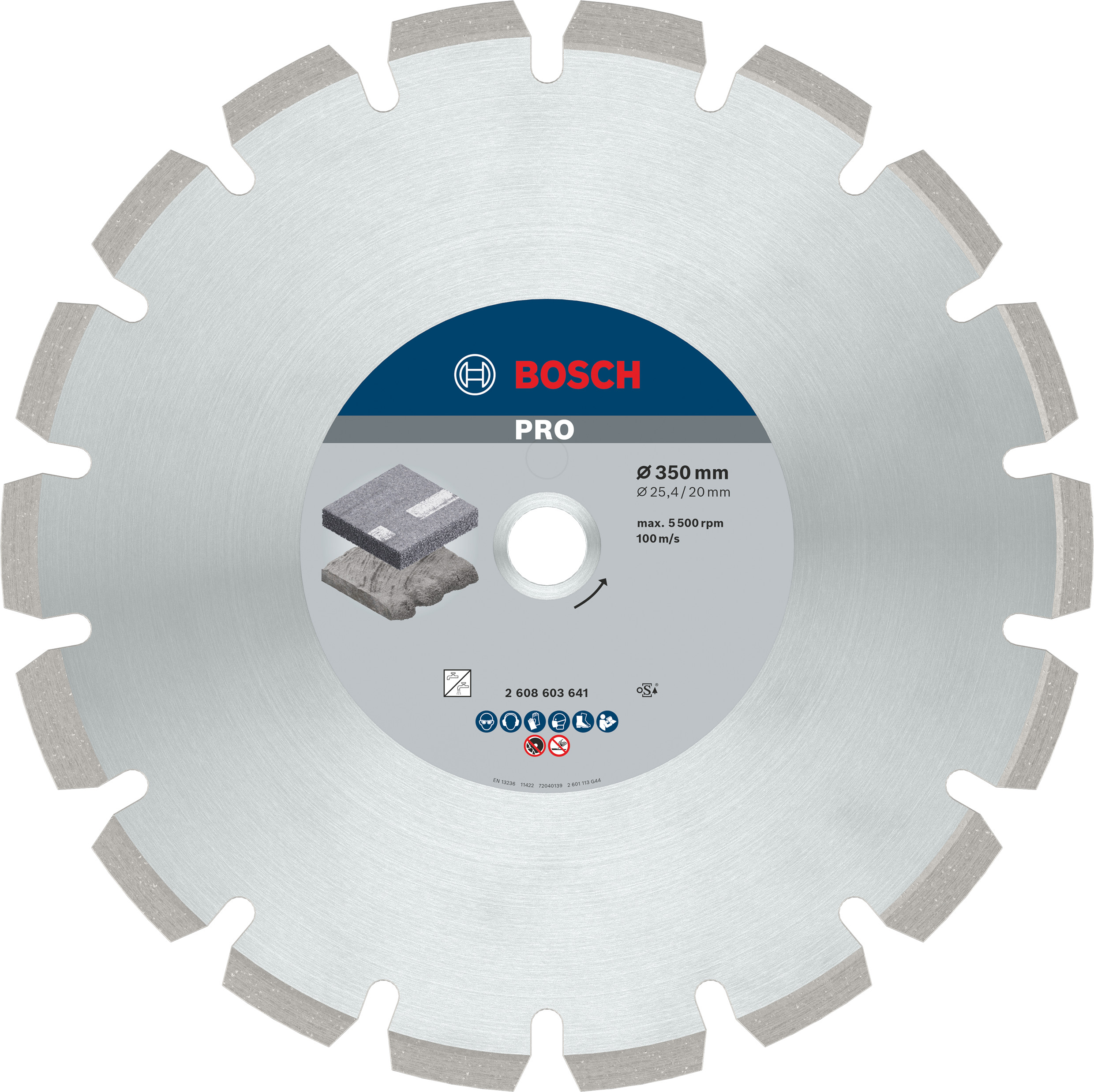 Bosch Accessoires Diamantschijf Best for Asphalt, 350x25.4(20)x12mm - 2608603641