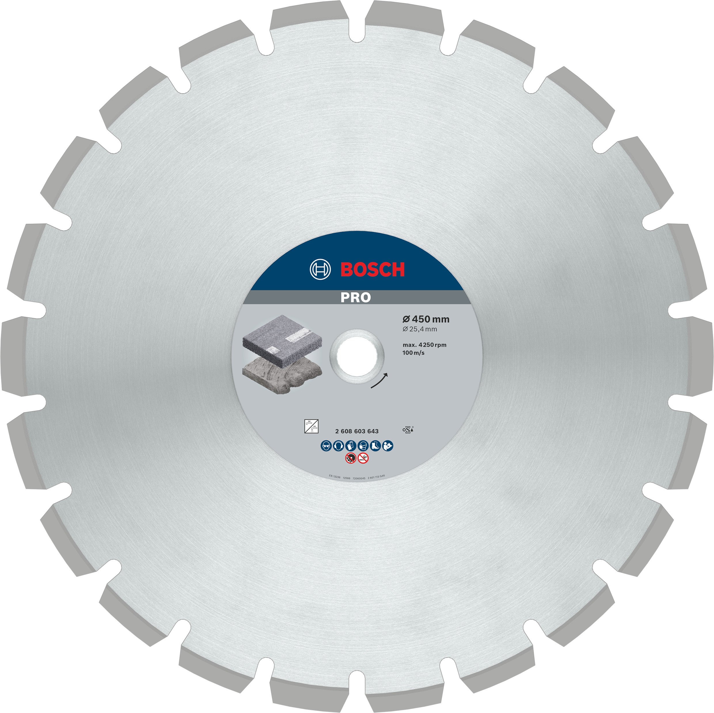 Bosch Accessoires Diamantschijf Best for Asphalt, 450x25.4x12mm - 2608603643