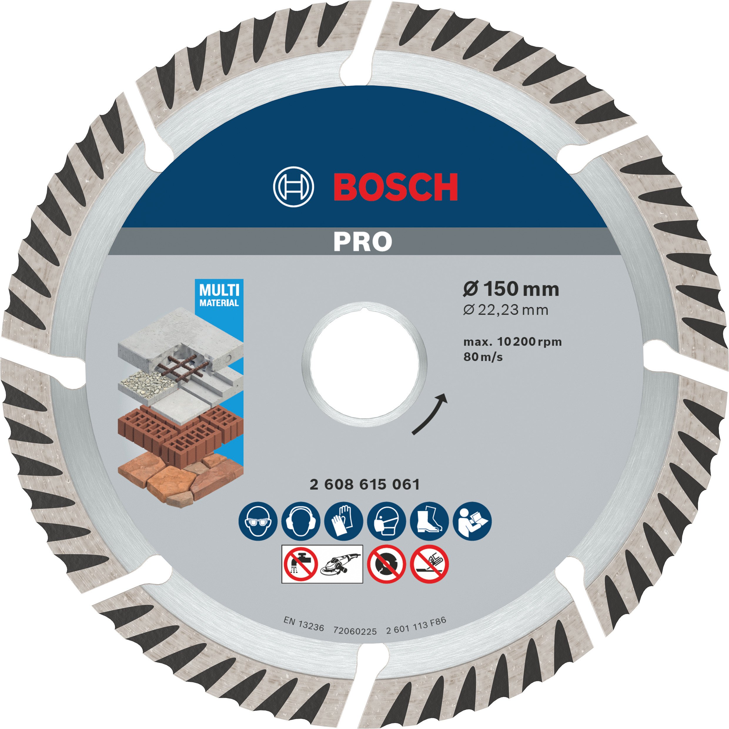 Bosch Accessoires Diamantdoorslijpschijf | Standard for Universal | 150X22,23 - 2608615061