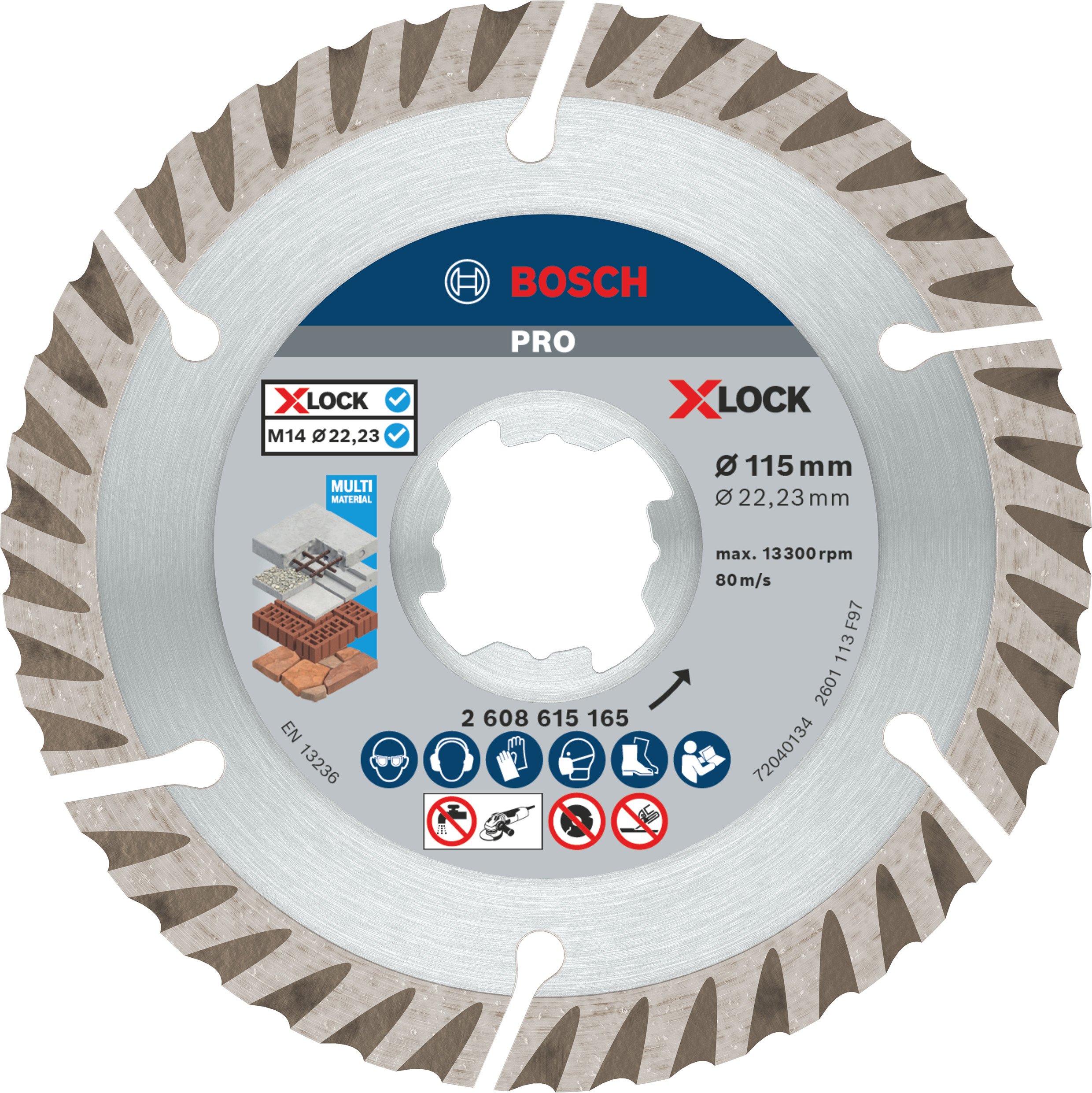 Bosch Accessoires X-LOCK Diamantschijf Standard for Universal 115 x 22,23 x 2,0 x 10 mm - 1 stuk(s) - 2608615165