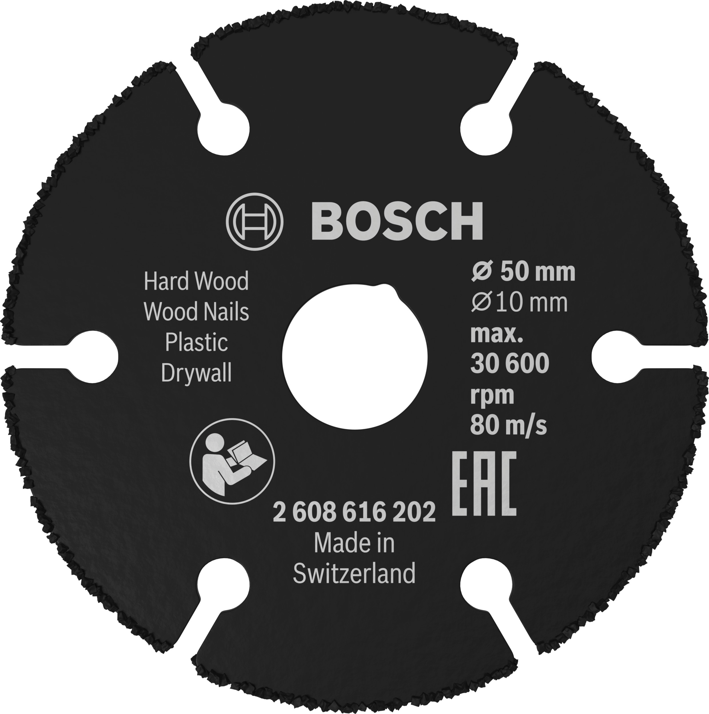 Bosch Accessoires Carbide Multi Wheel Doorslijpschijf 50 x 10 mm - 2608616202