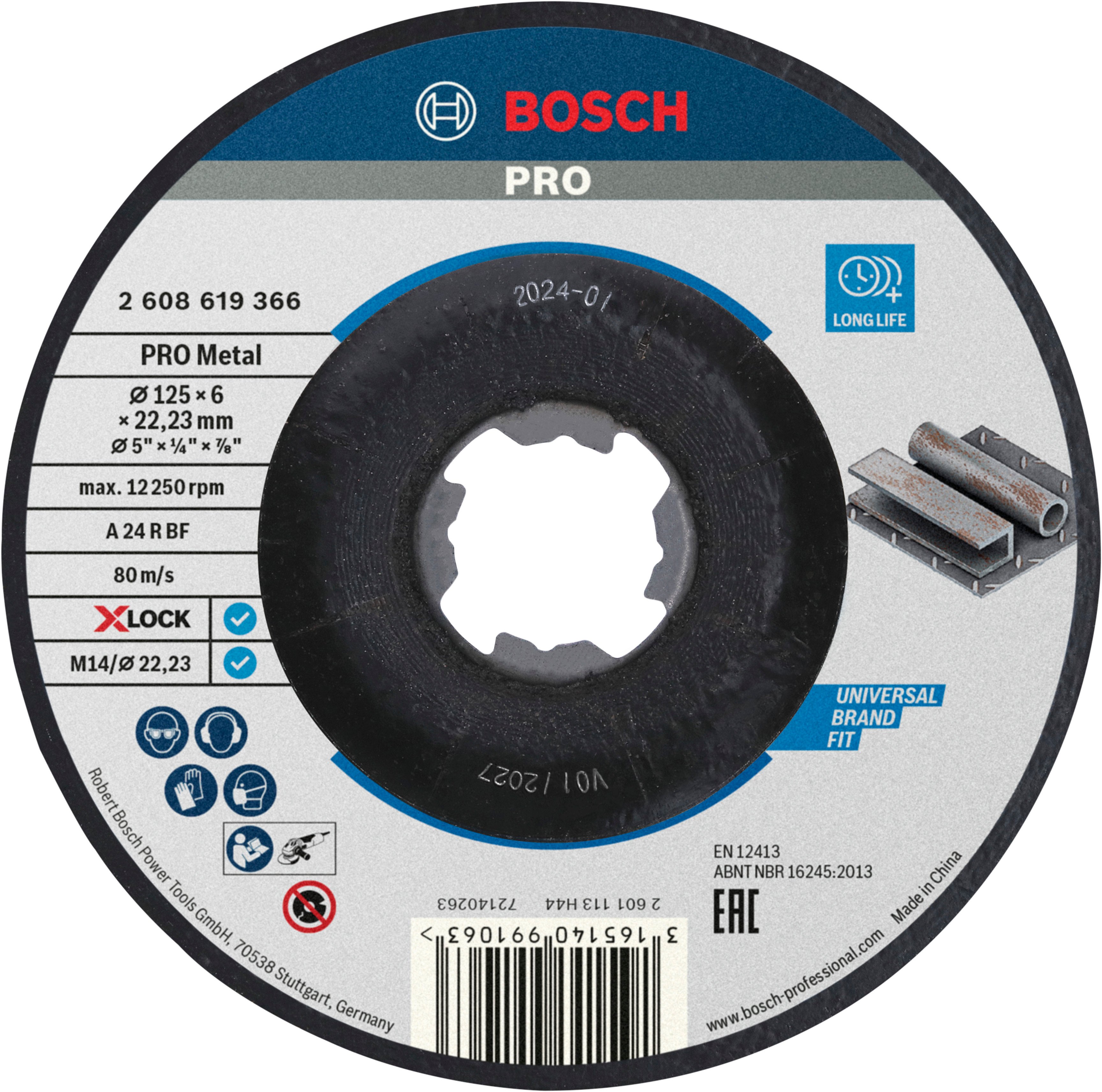 Bosch Accessoires X-LOCK Afbraamschijf | SfM | 125x6mm | Asgat 22,23 | 1 stuk - 2608619366