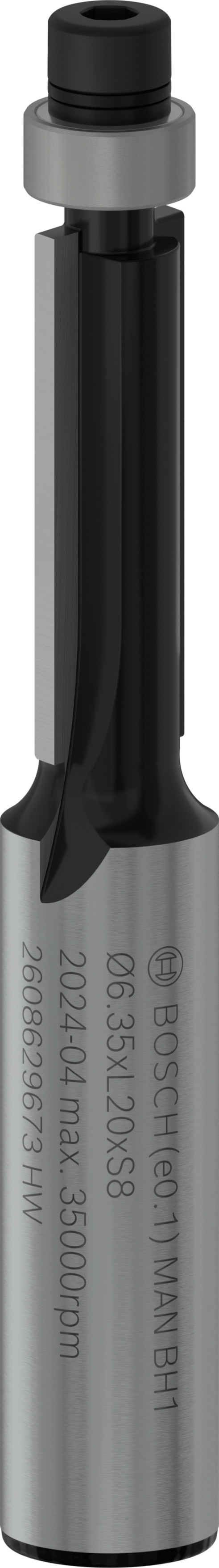 Bosch Accessoires PRO Kopieerfrees met kogellager beneden | Ø 6,35 x L 20 | schacht 8 mm - 2608629673