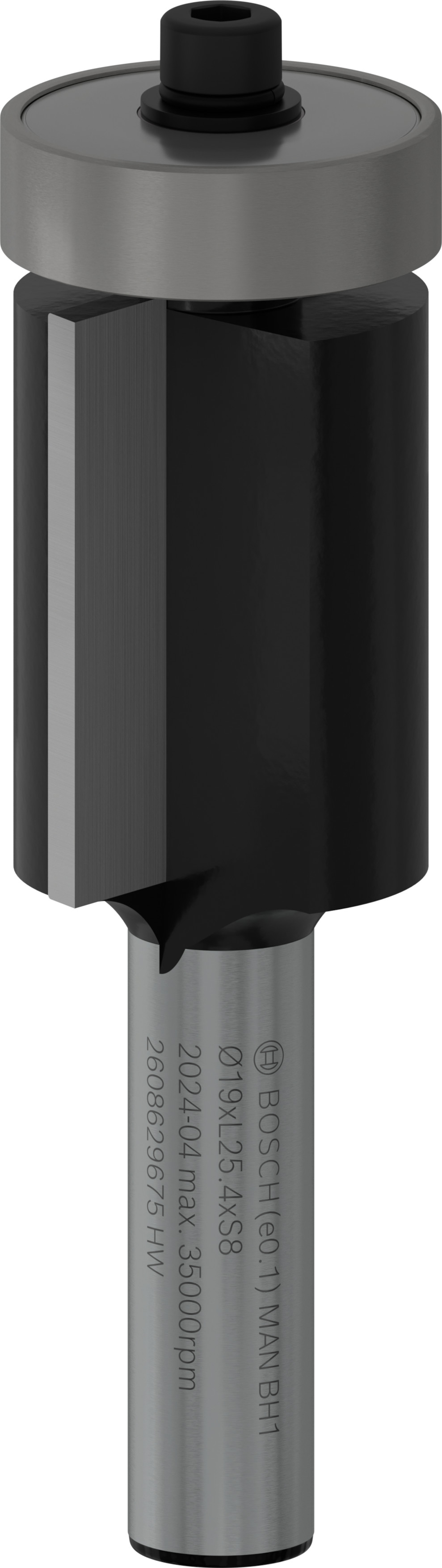 Bosch Accessoires PRO Kopieerfrees met kogellager beneden | Ø 19 x L 25,4 | schacht 8 mm - 2608629675
