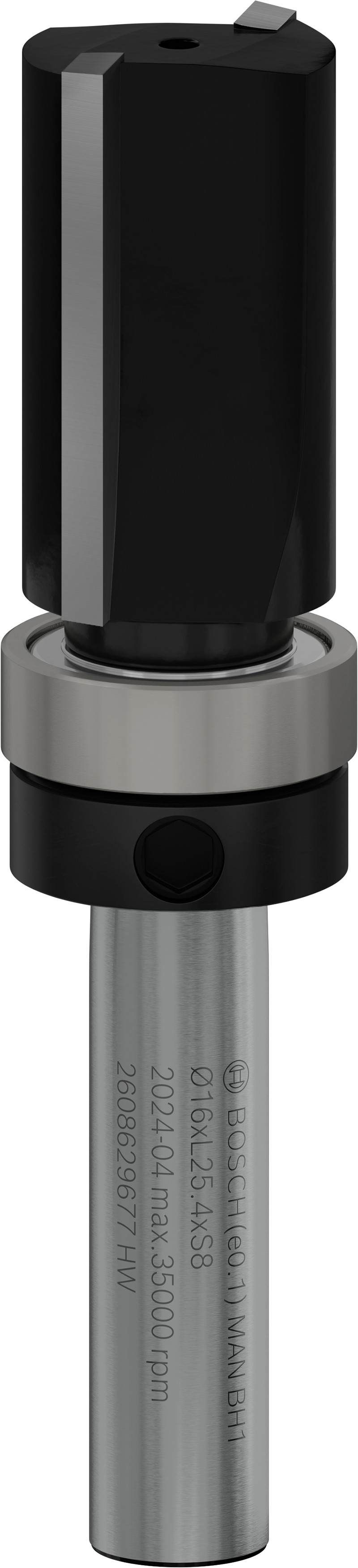 Bosch Accessoires PRO Kopieerfrees met kogellager boven | Ø 16 x L 25,4 | schacht 8 mm - 2608629677