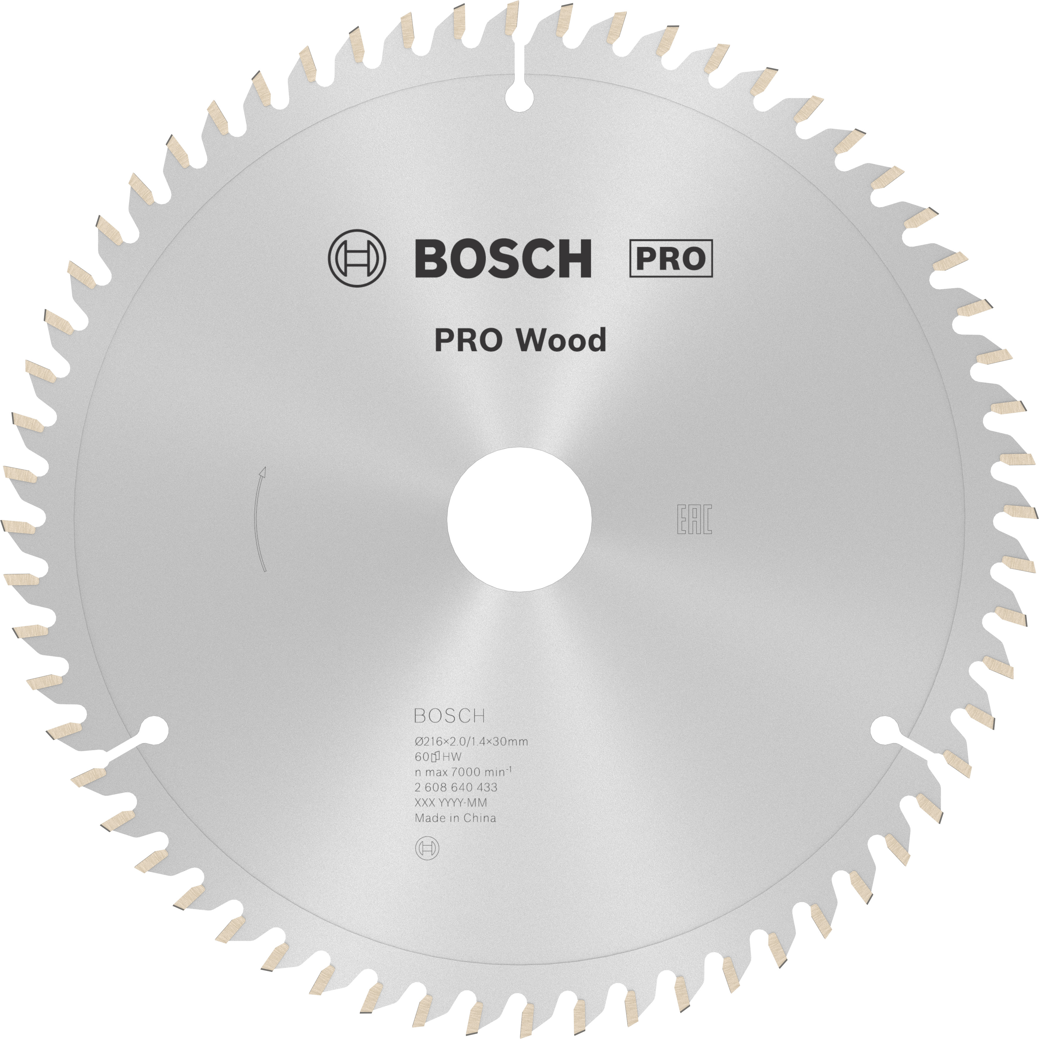 Bosch Accessoires Cirkelzaagblad Optiline Wood 216 x 30 x 2,0 mm, 60 1st - 2608640433