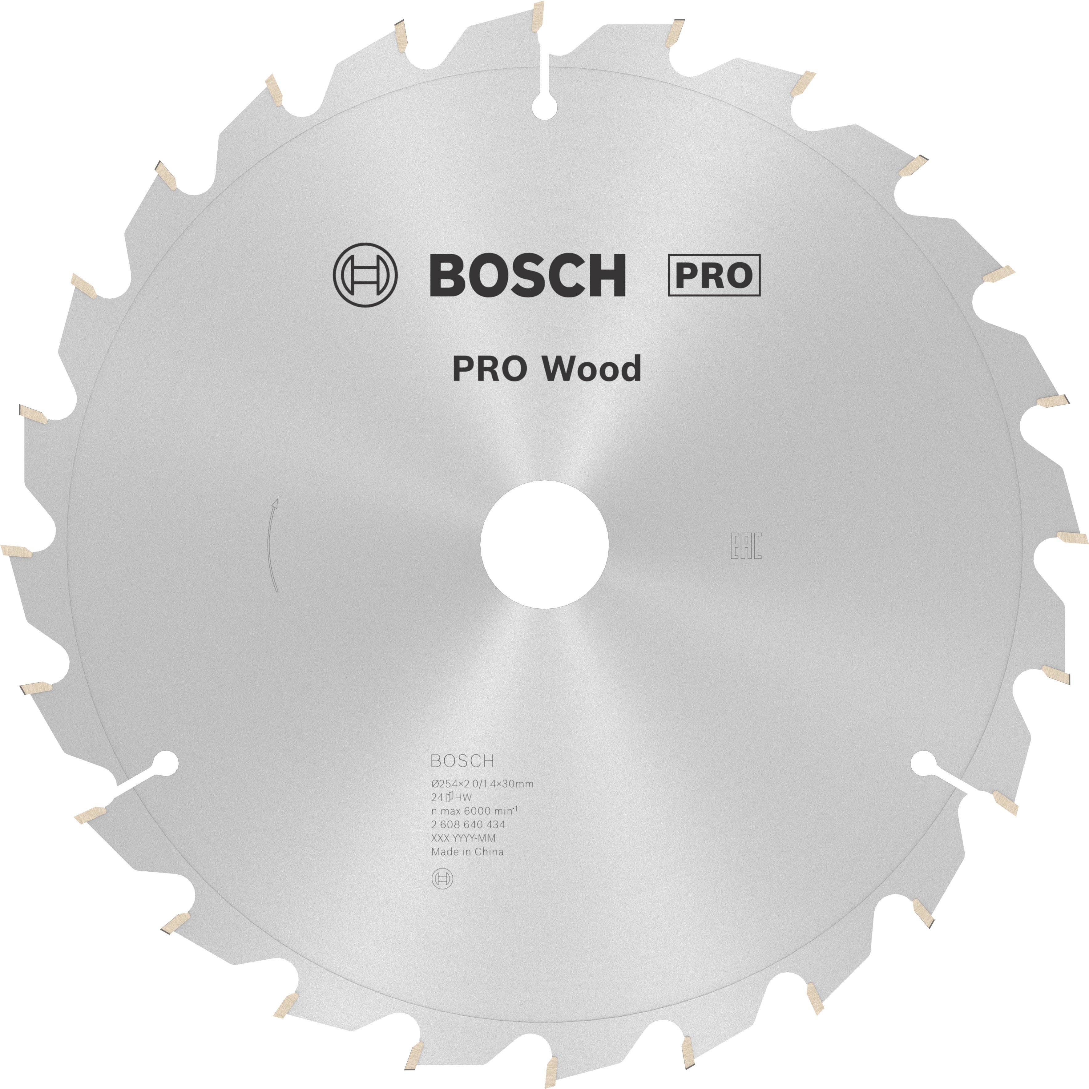 Bosch Accessoires Cirkelzaagblad Optiline Wood 254 x 30 x 2,0 mm, 24 1st - 2608640434